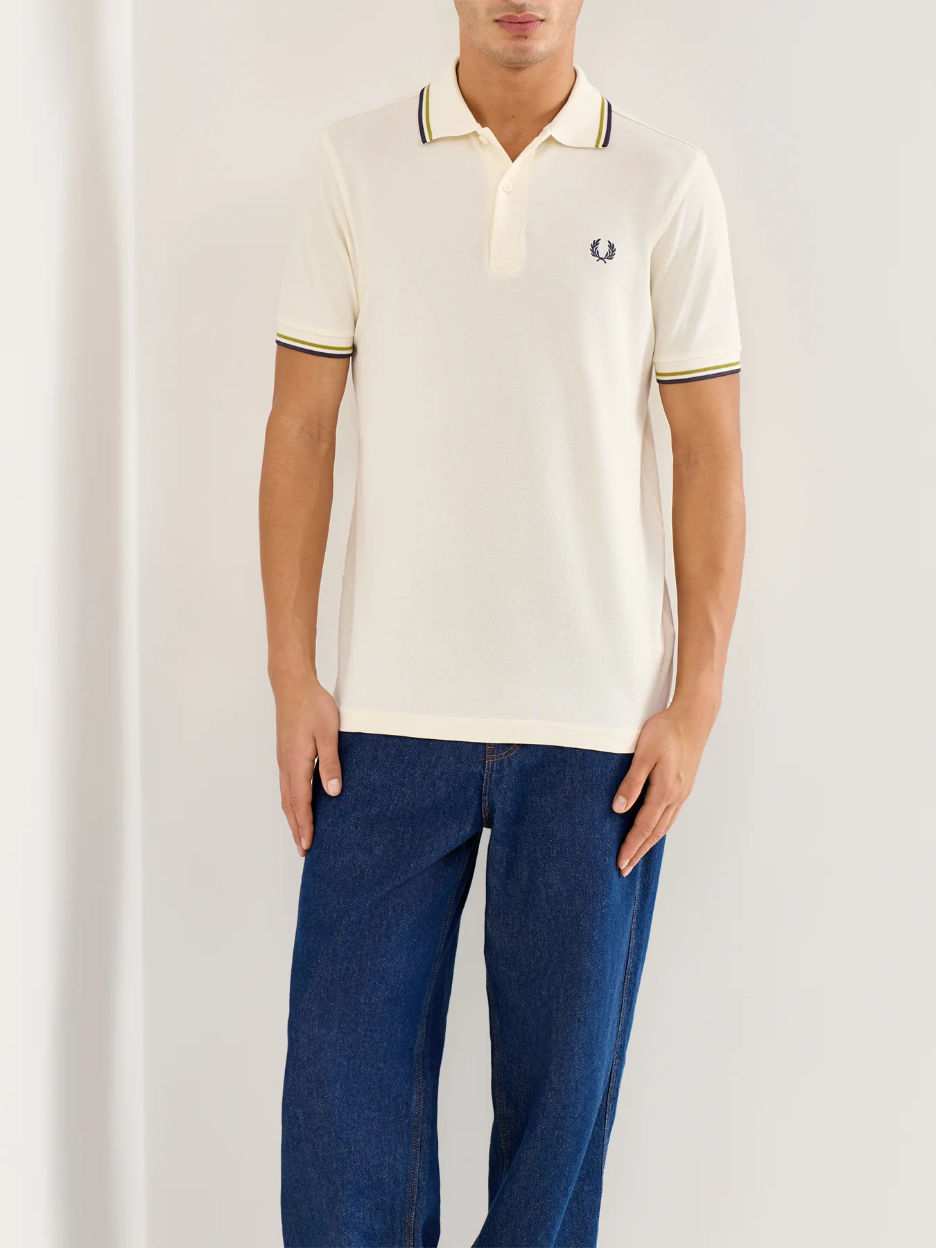Twin Tipped Polo Shirt Navy/White - Image 4