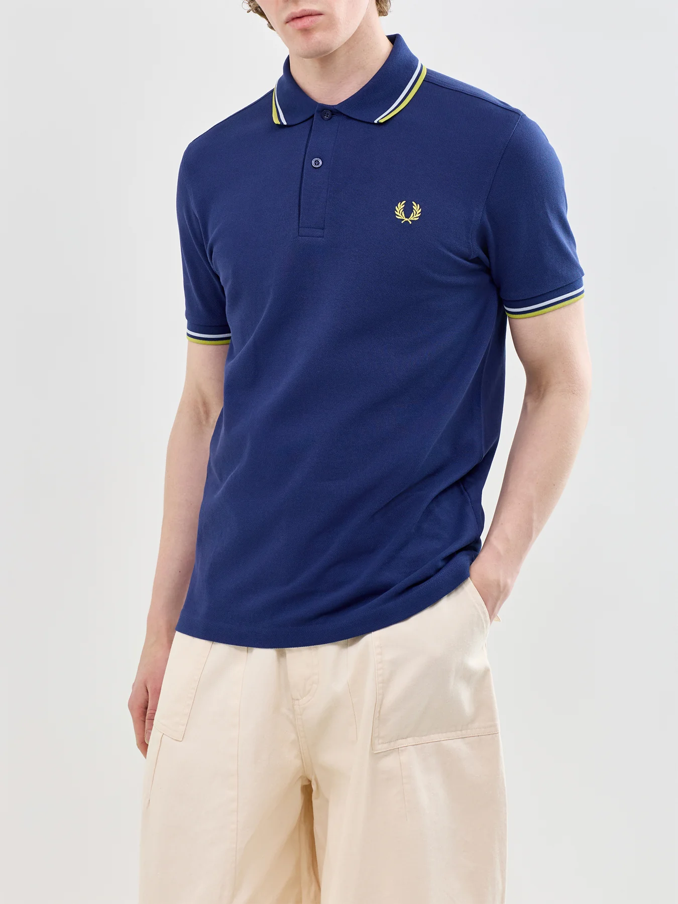 Twin Tipped Polo Shirt Navy - Image 4