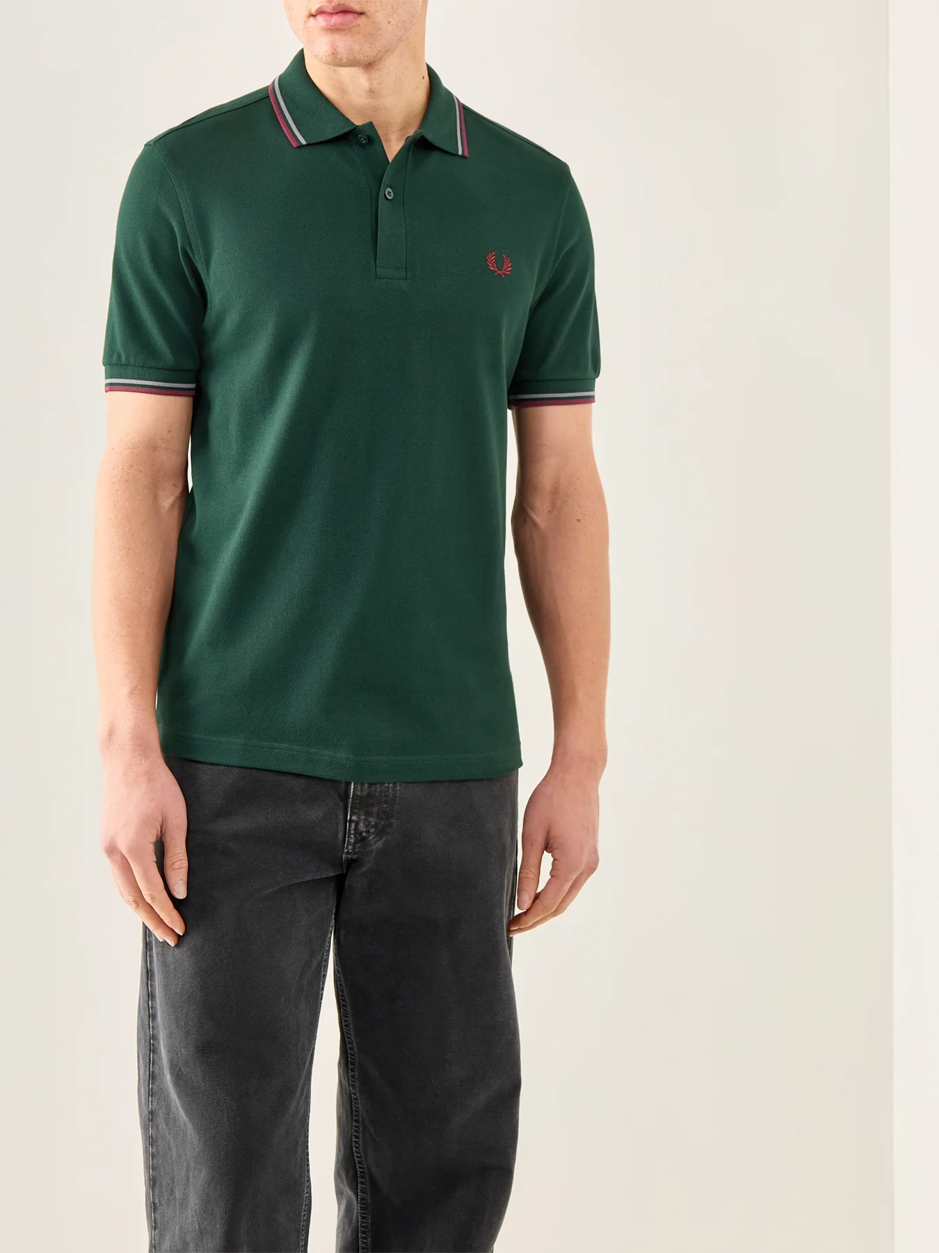 Twin Tipped Polo Shirt Green - Image 4