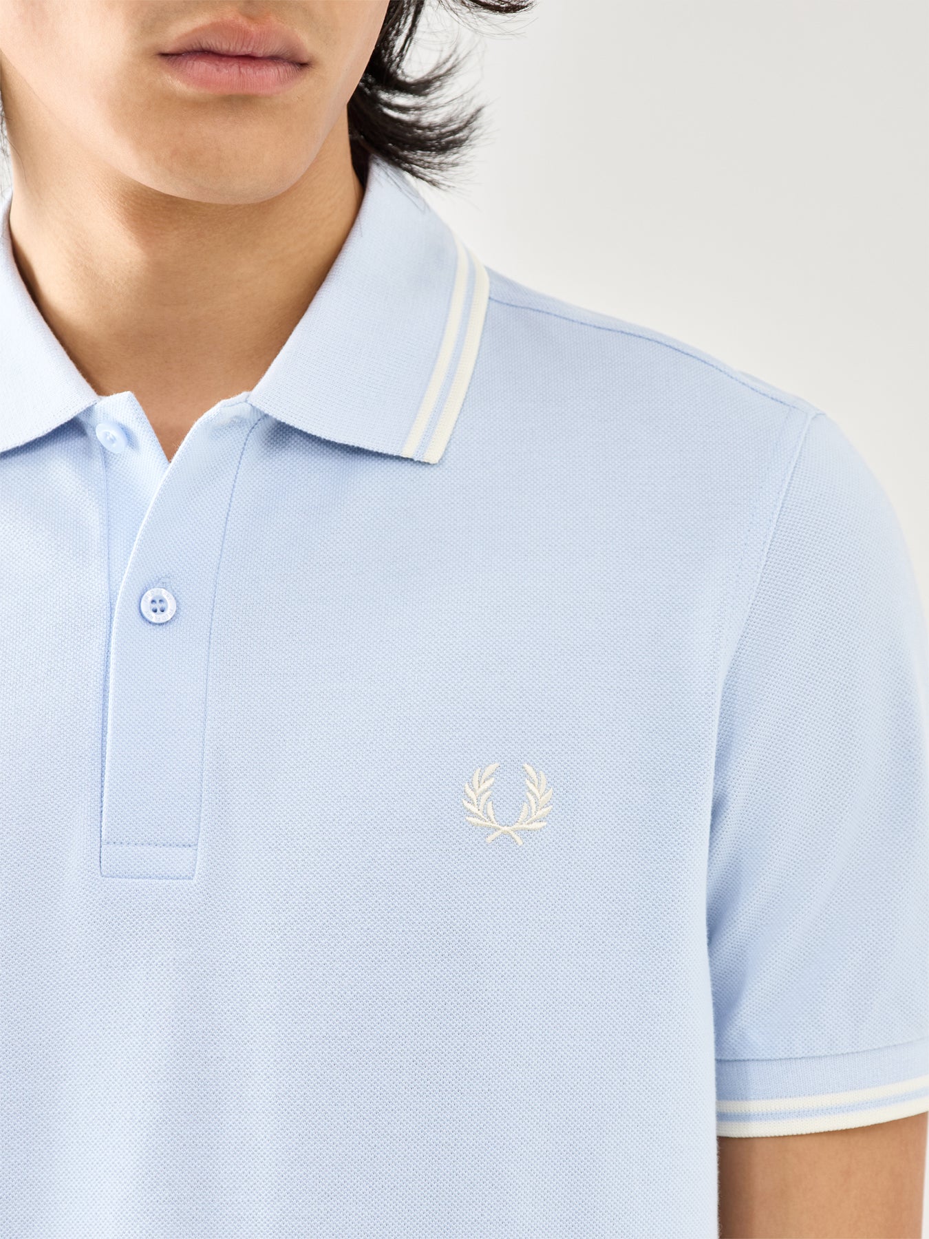 Twin Tipped Polo Shirt Ecru - Image 3