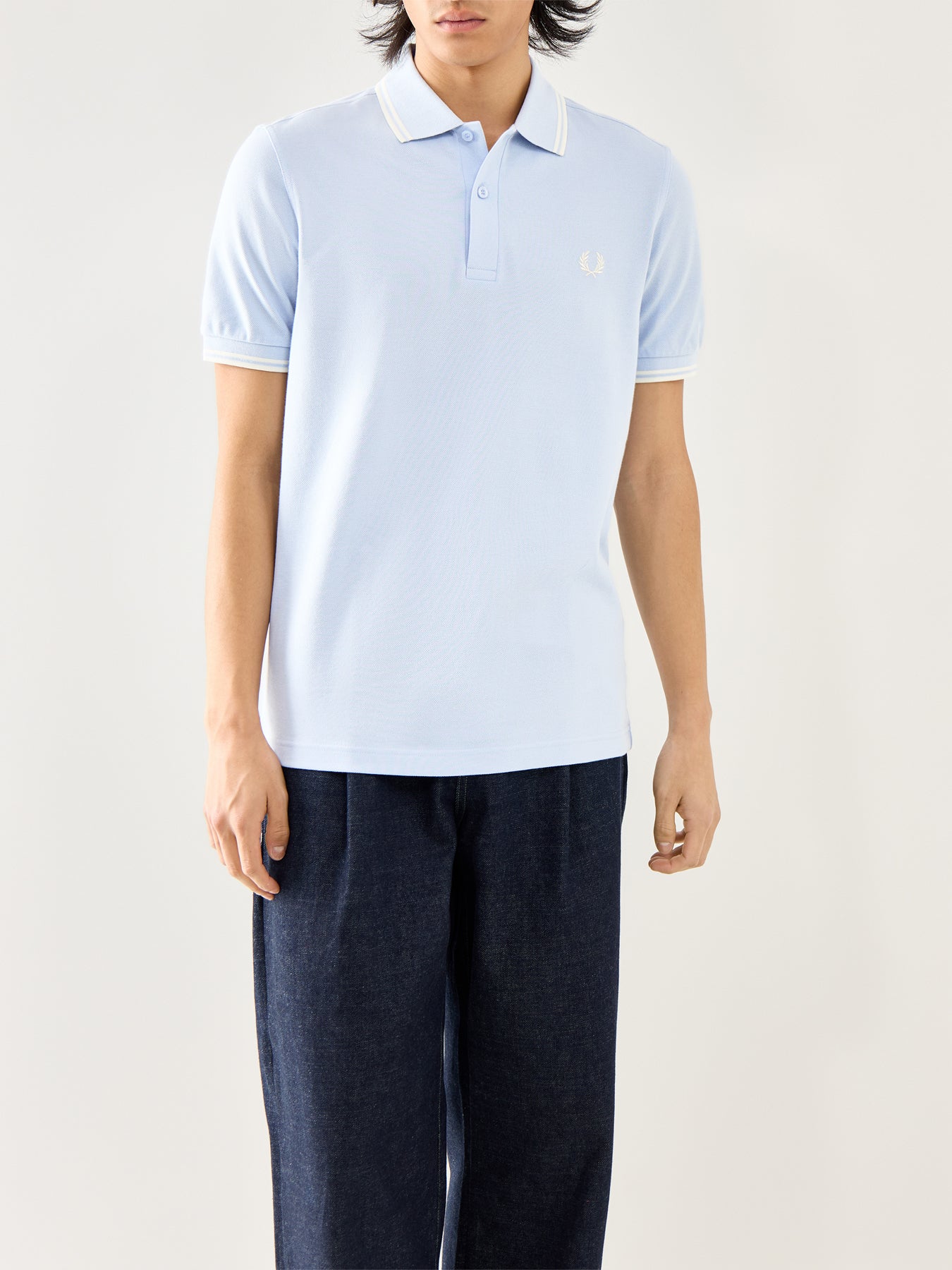 Twin Tipped Polo Shirt Ecru - Image 4