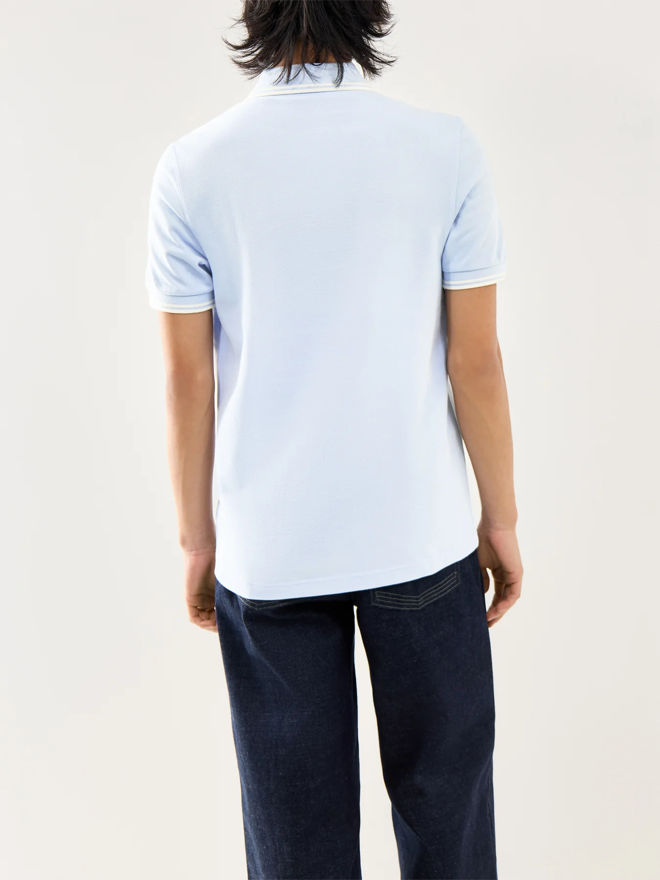 Twin Tipped Polo Shirt Ecru - Image 5