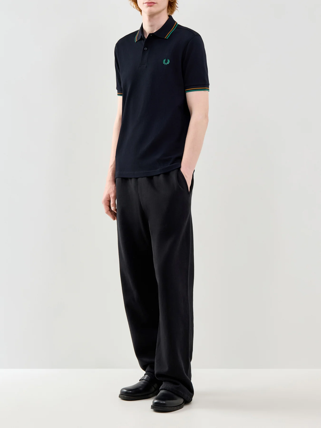 Twin Tipped Polo Shirt Navy - Image 2