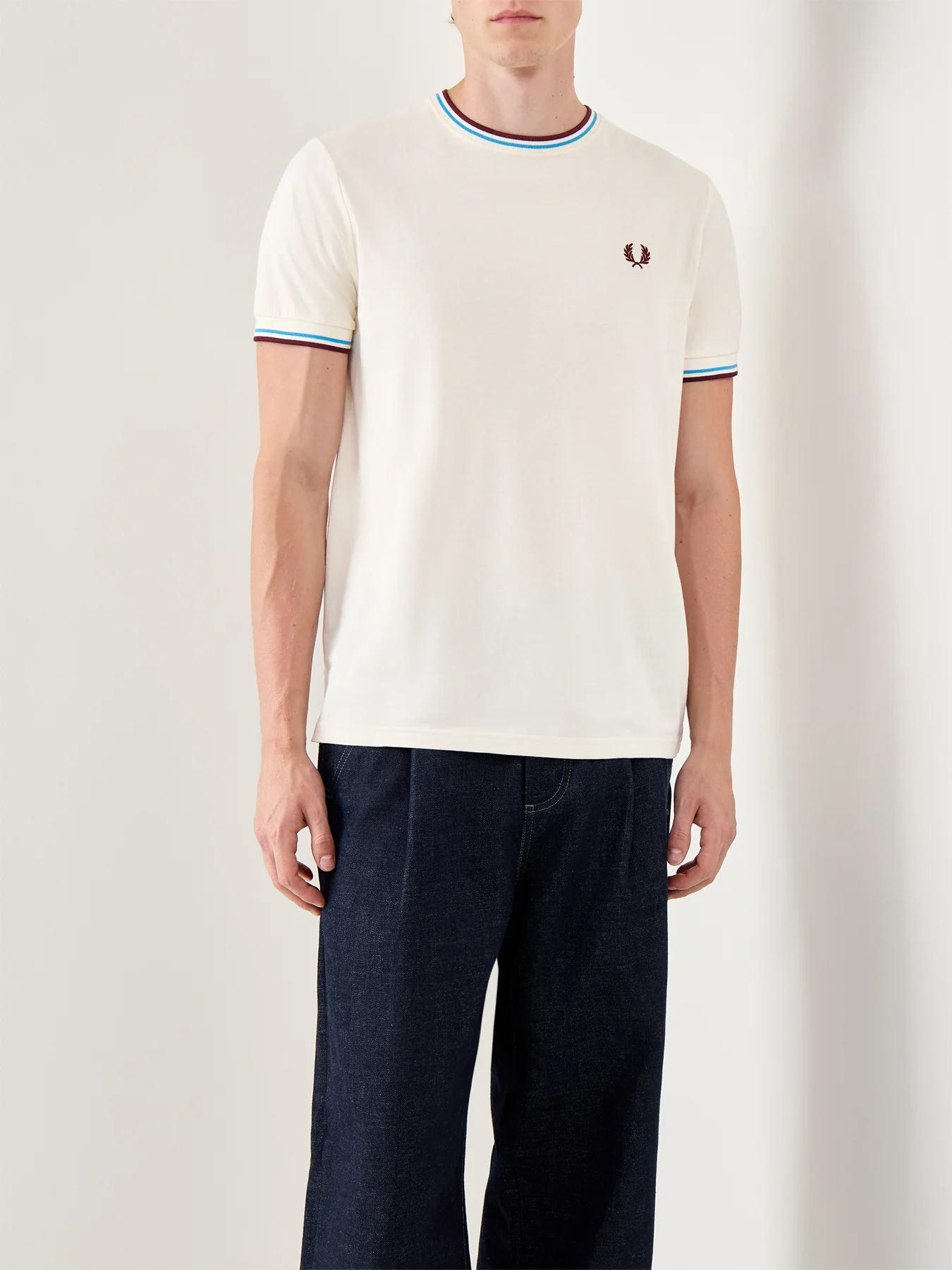 Twin Tipped Cotton T-Shirt White - Image 4