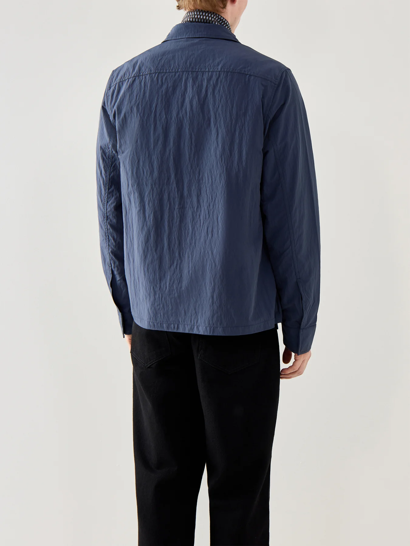 Zip Through Long Sleeves Overshirt Black - Image 5
