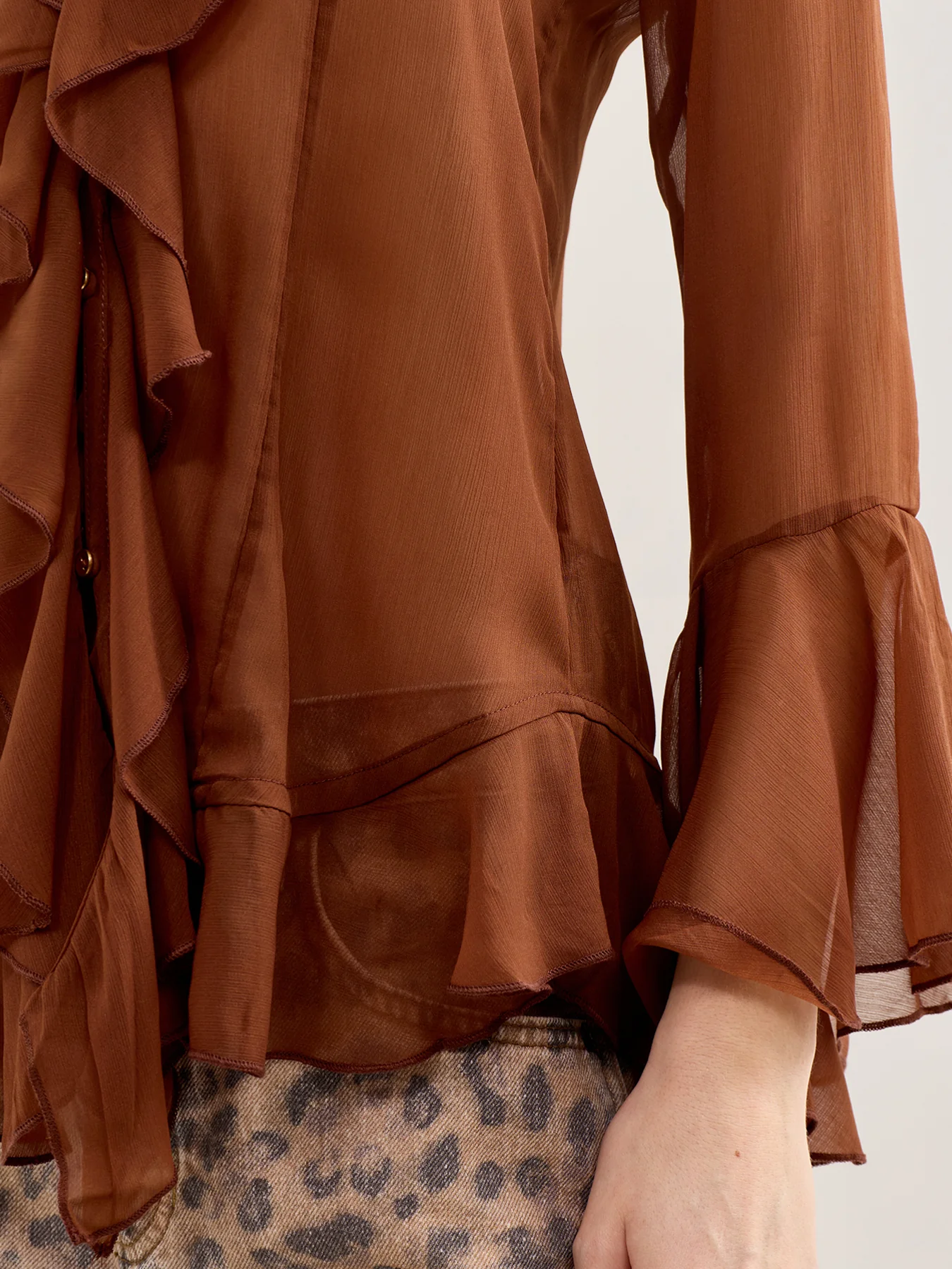 Bali Tulula Chiffon Midi Dress Burgundy - Image 3
