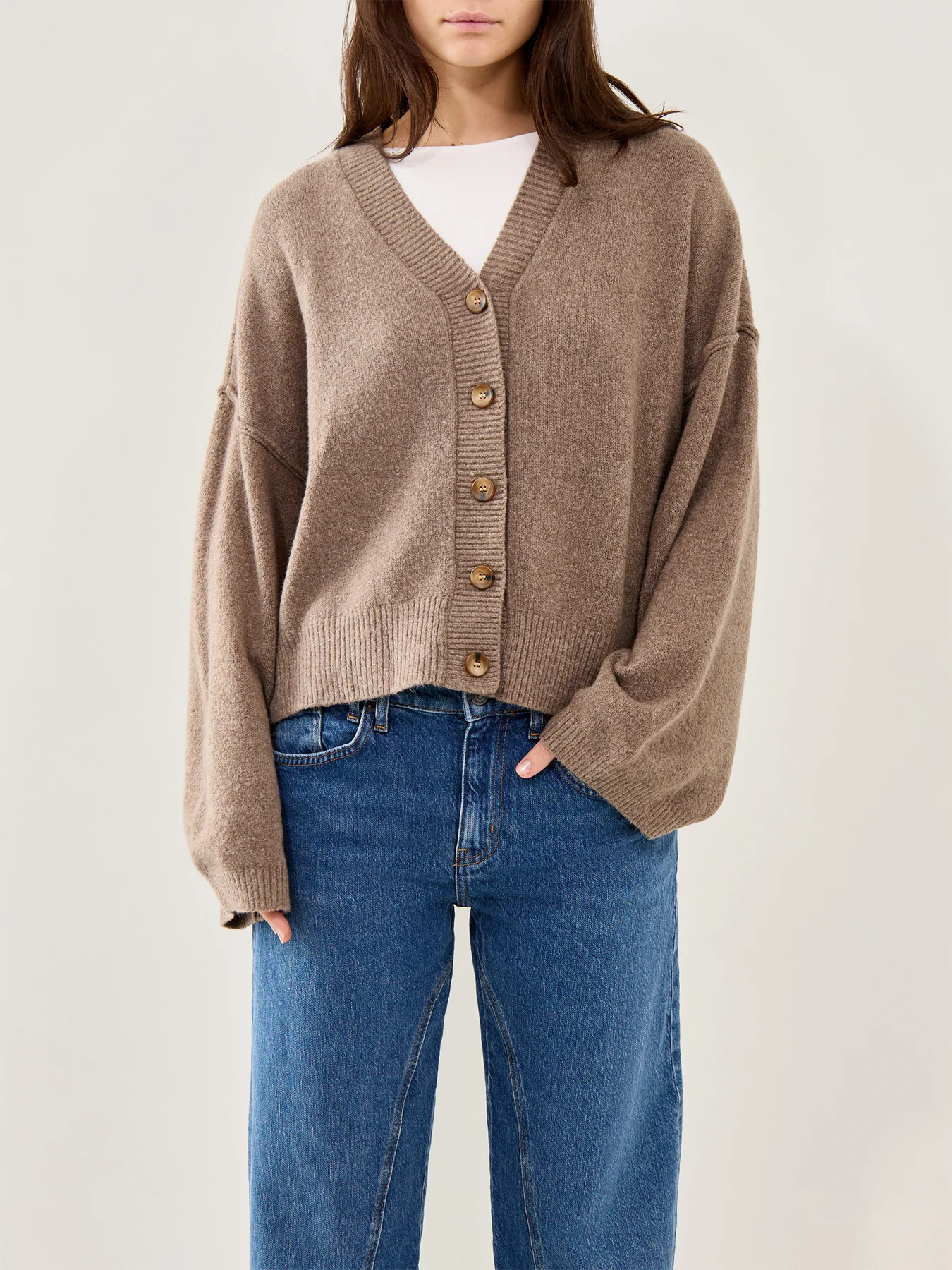 Cool Of The Night Cardigan Mocha - Image 4