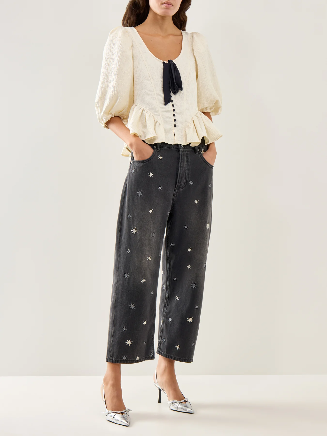 Deep Trance Shine Embroidered Trouser Black - Image 2