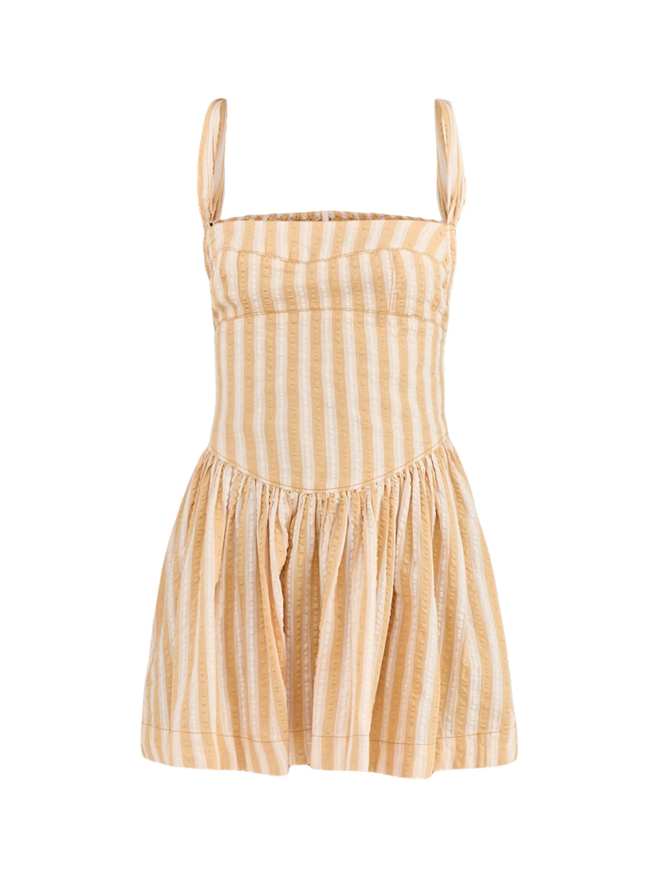 Laurel Plaid Mini Dress Neutral