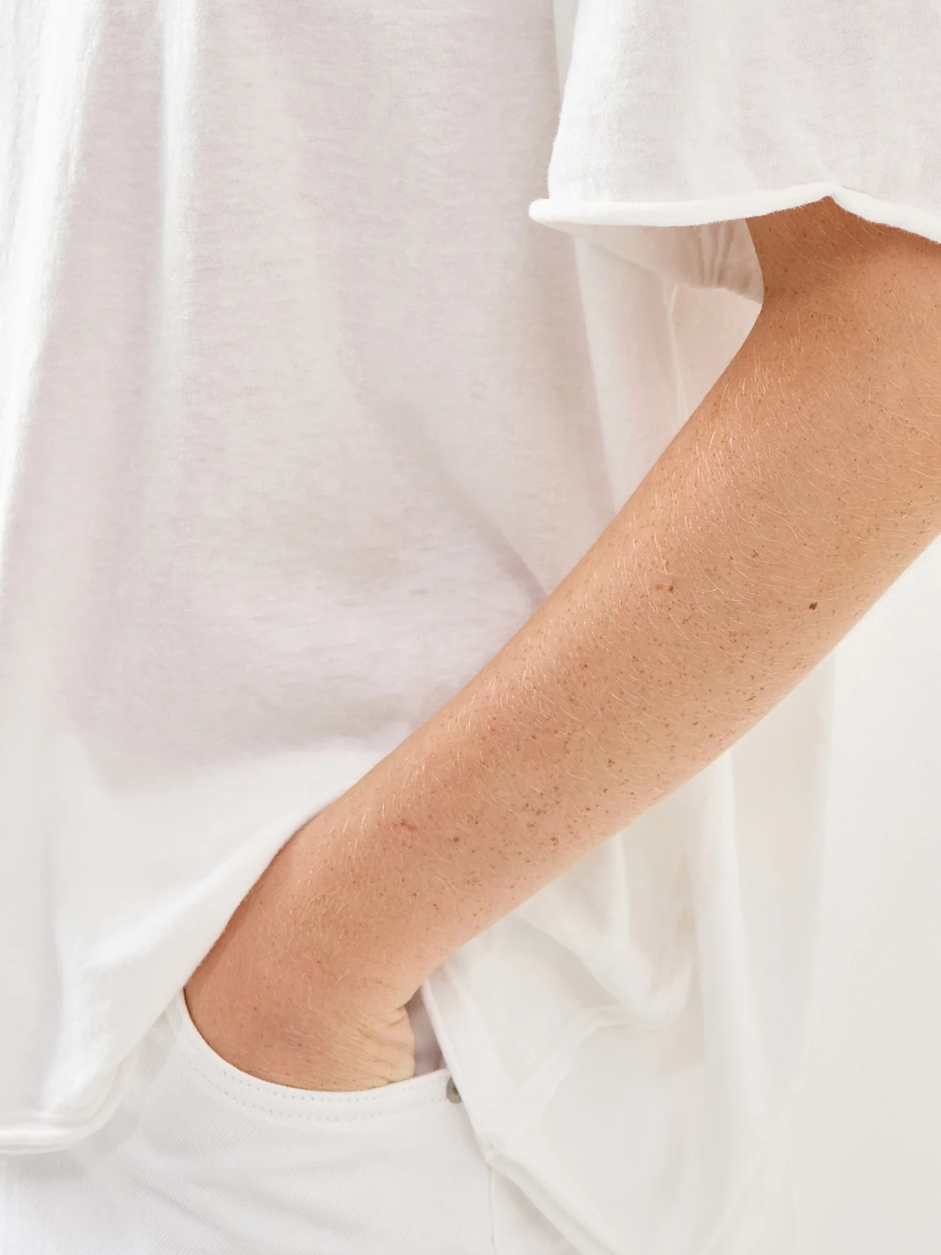 Nina White Cotton T-Shirt - Image 3