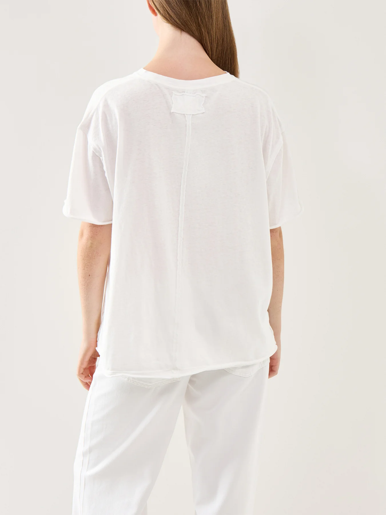 Nina White Cotton T-Shirt - Image 5