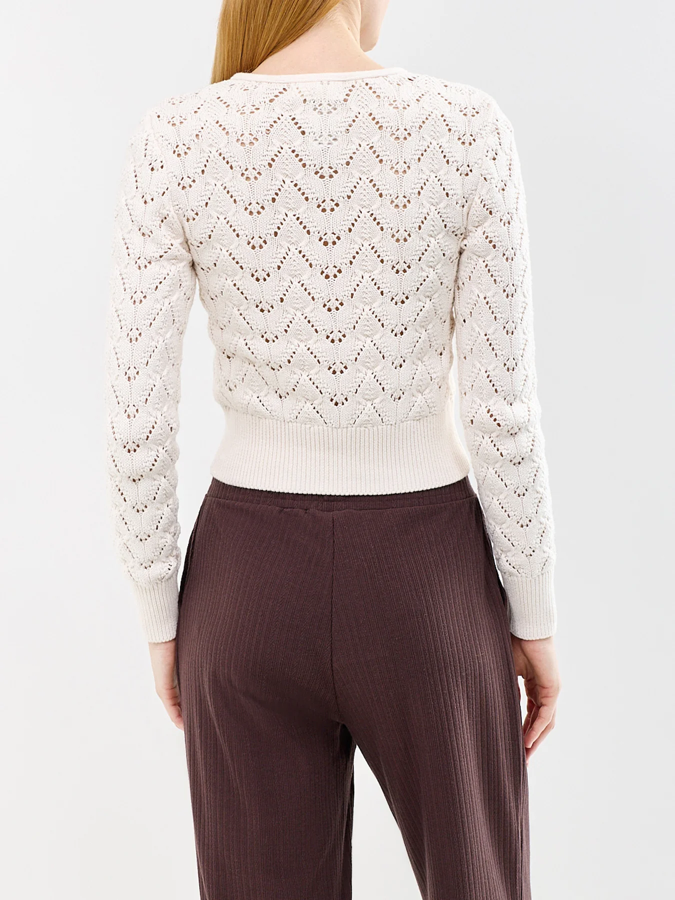 Pretty In Pointelle Cardigan Cream - Image 5