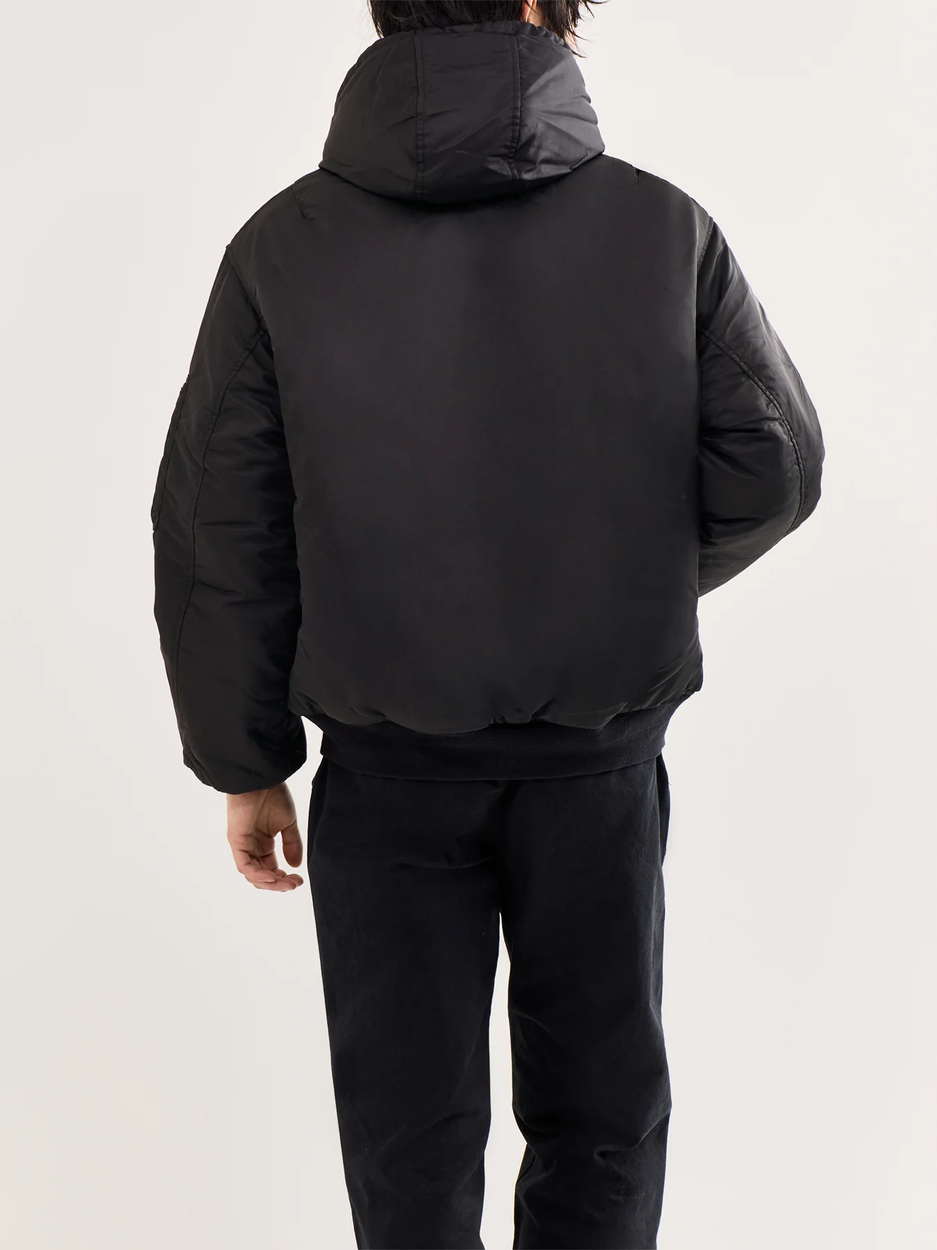 Active MA-1 Hooded Parka Black - Image 5