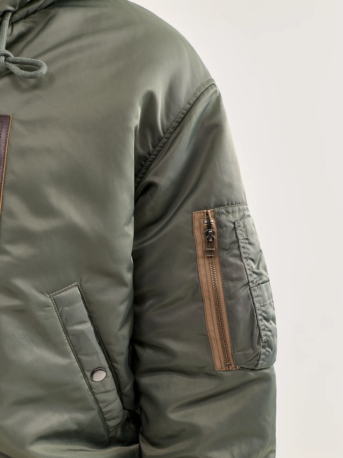 Active MA-1 Hooded Parka Olive - Image 3