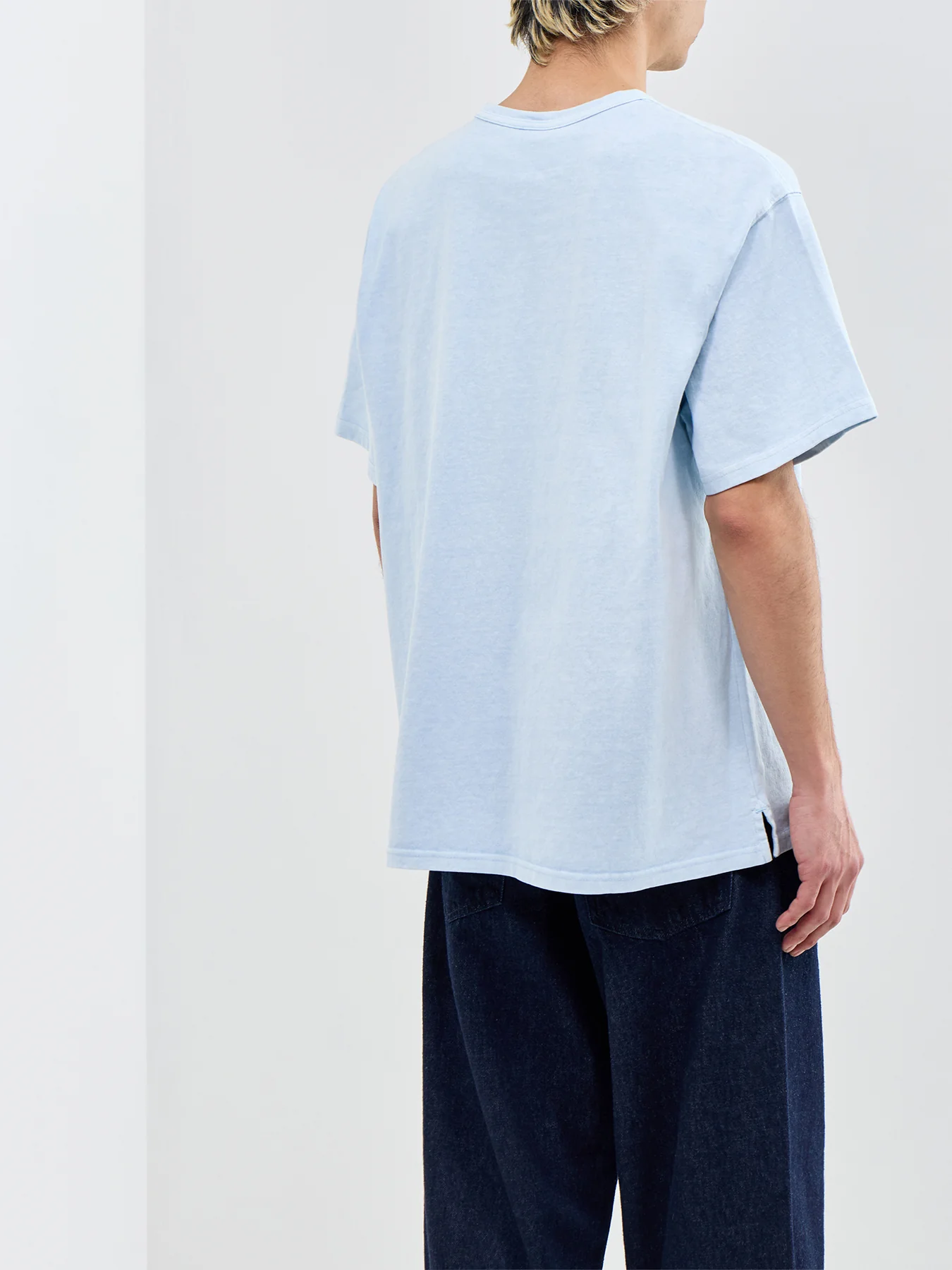 Pigment Dyeing T-Shirt Blue - Image 5