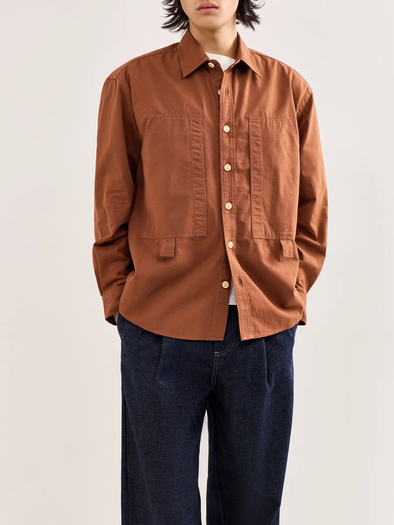 Pocket Loop Shirt Brown - Image 3