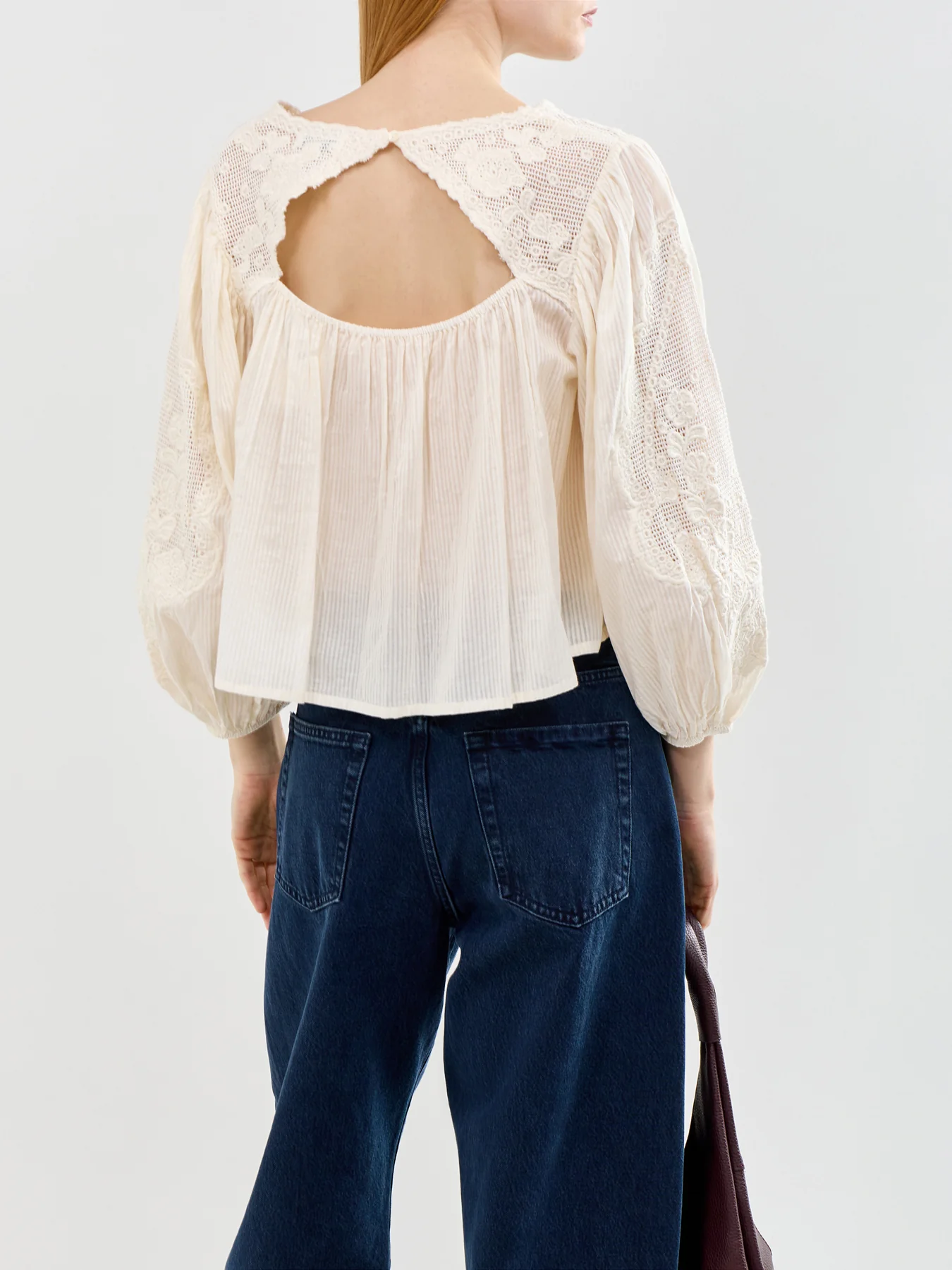 Acaste Embroidered Blouse Cream - Image 5