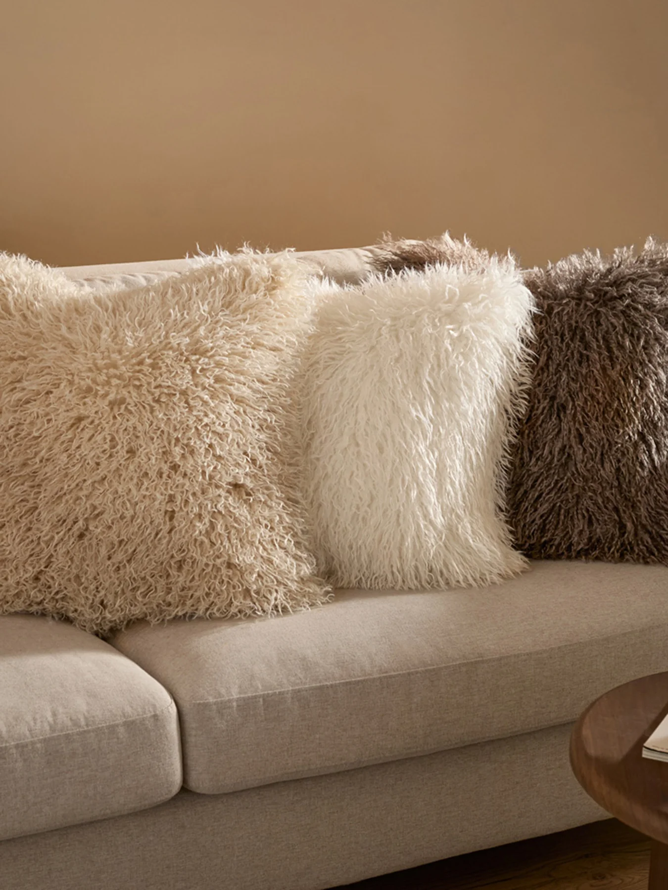 Rowan Feather Cushion Soft-Fill Square Mocha - Image 3