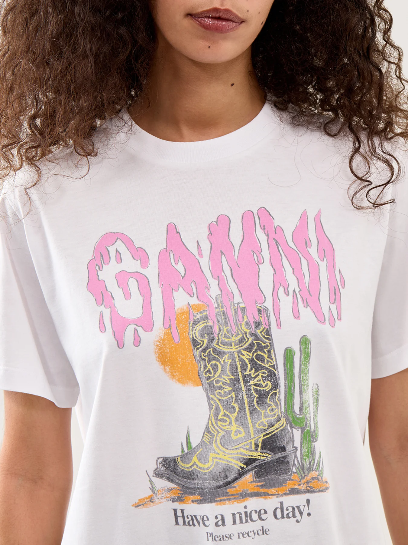Boots Print Short-Sleeve Jersey T-Shirt White - Image 3