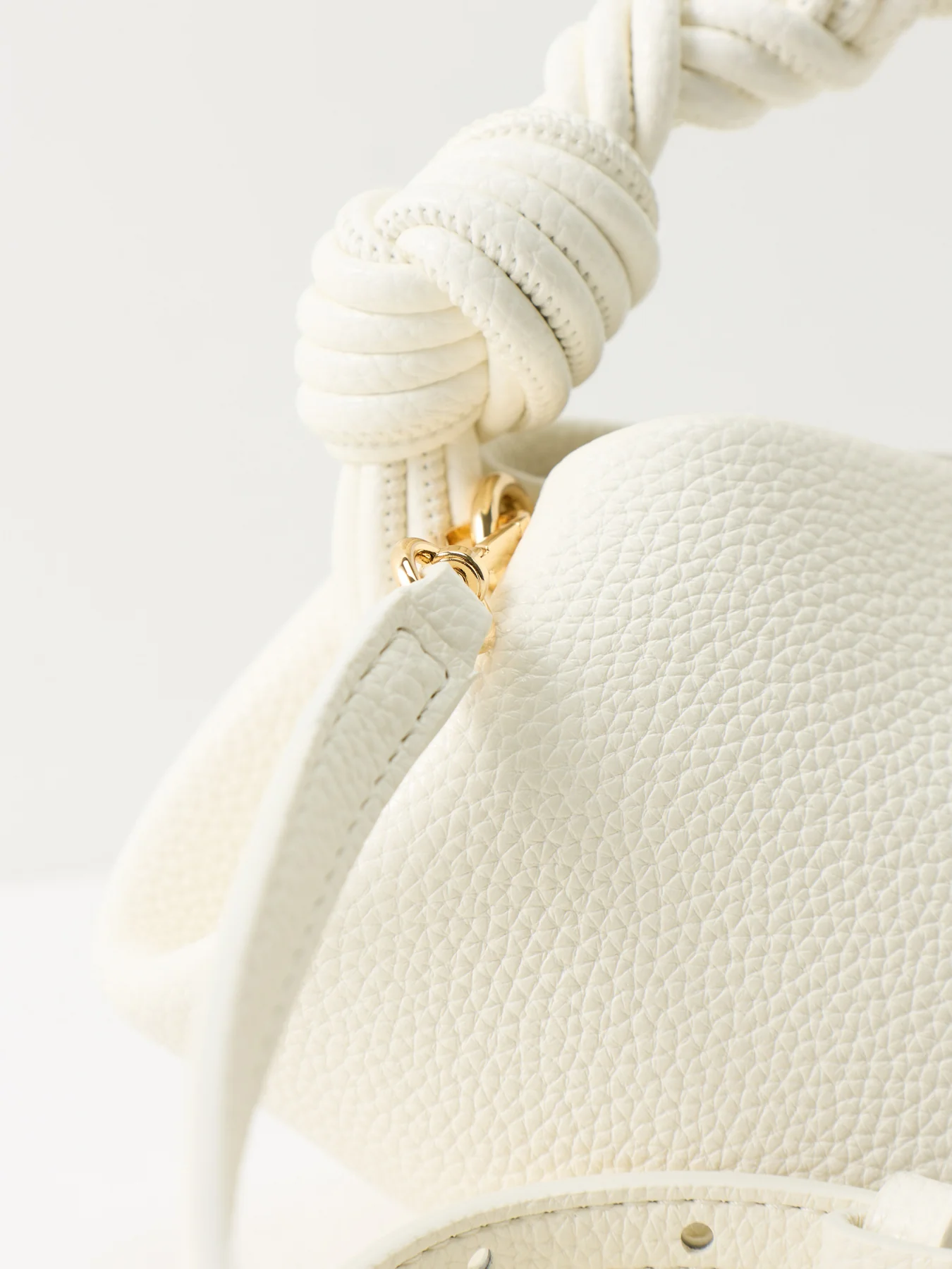Bou Mini Grained Tote Bag White - Image 5