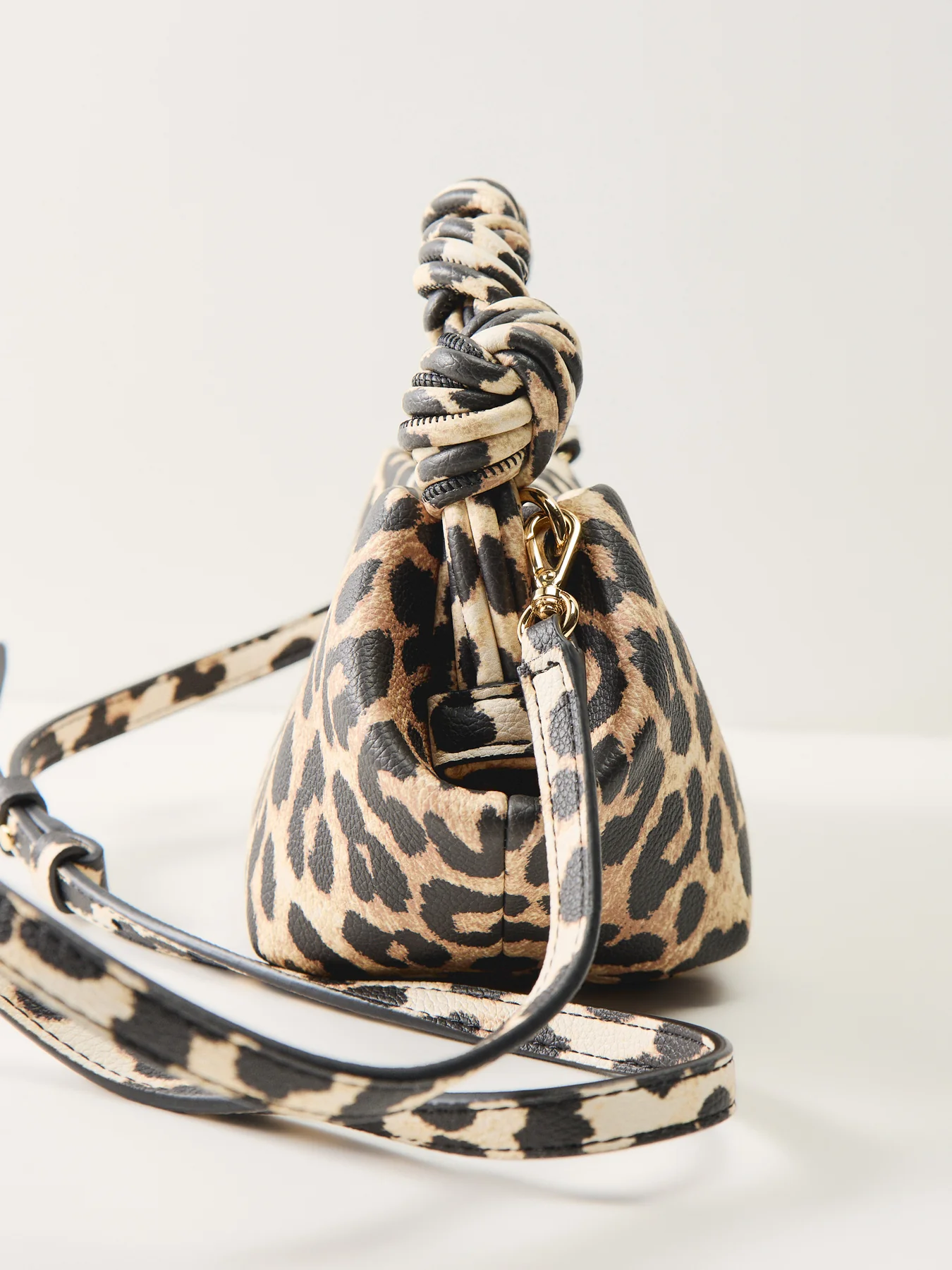 Bou Mini Leopard Print Bag Brown - Image 5