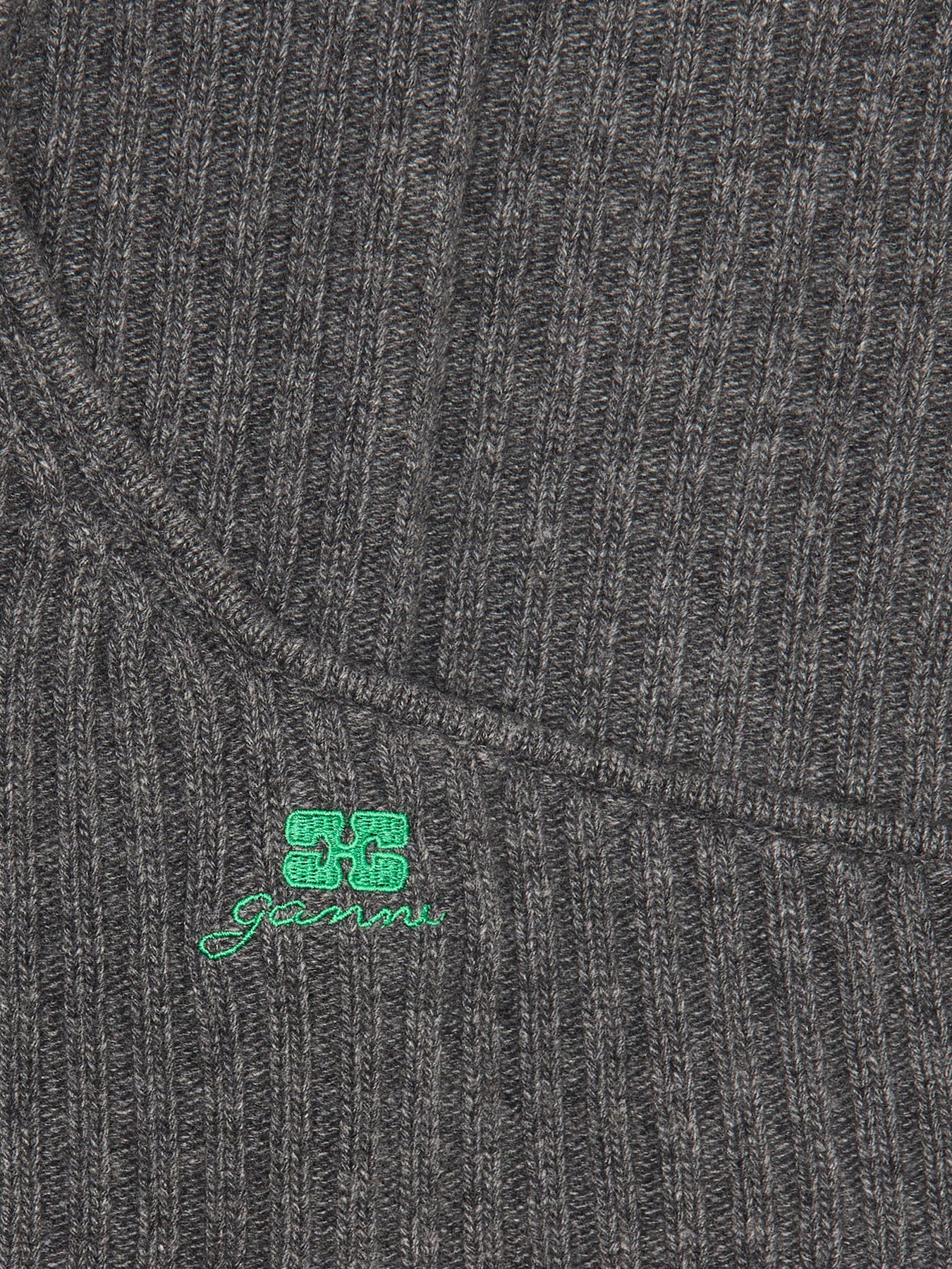 Ganni Core Future Wool Balaclava Charcoal - Image 3