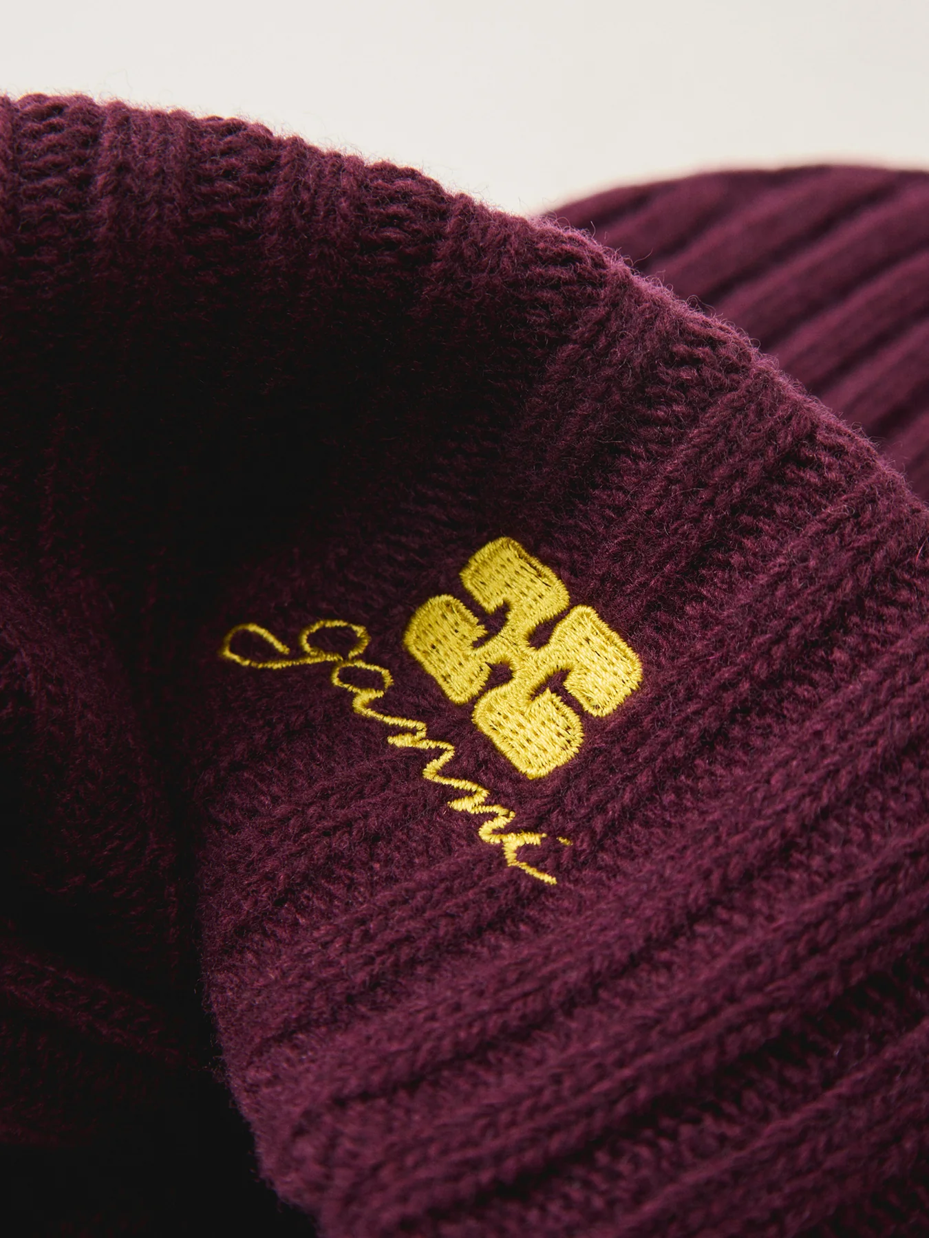 Ganni Core Future Wool Beanie Burgundy - Image 3