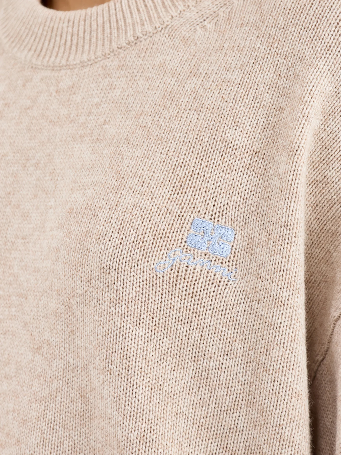 Future Wool Oversized Jumper Sand - Image 3