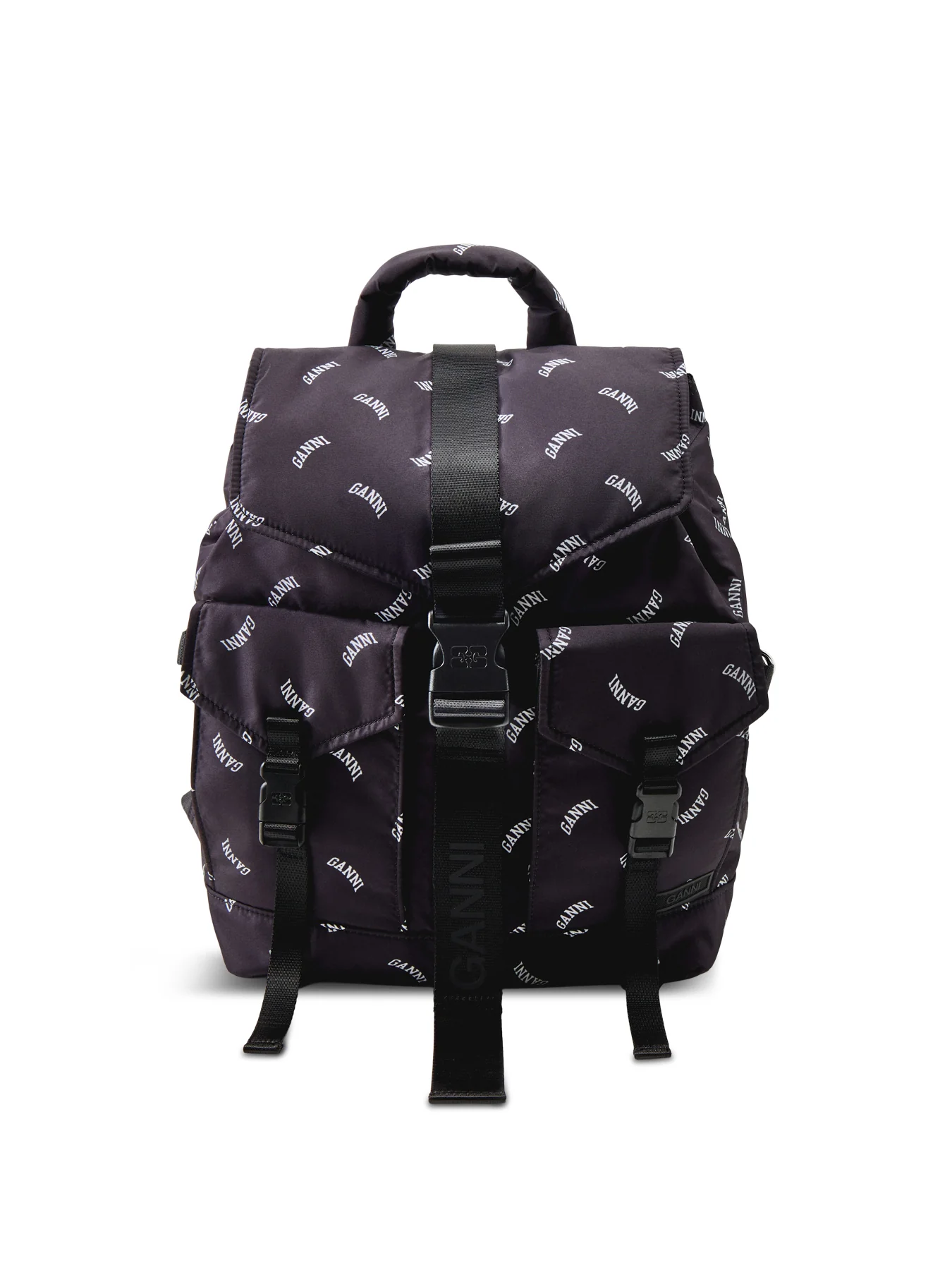 Logo Canvas Backpack Black