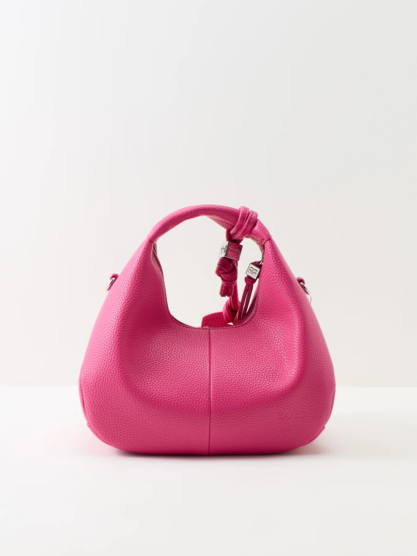 Hobo Mini Grained Shoulder Bag Pink - Image 3