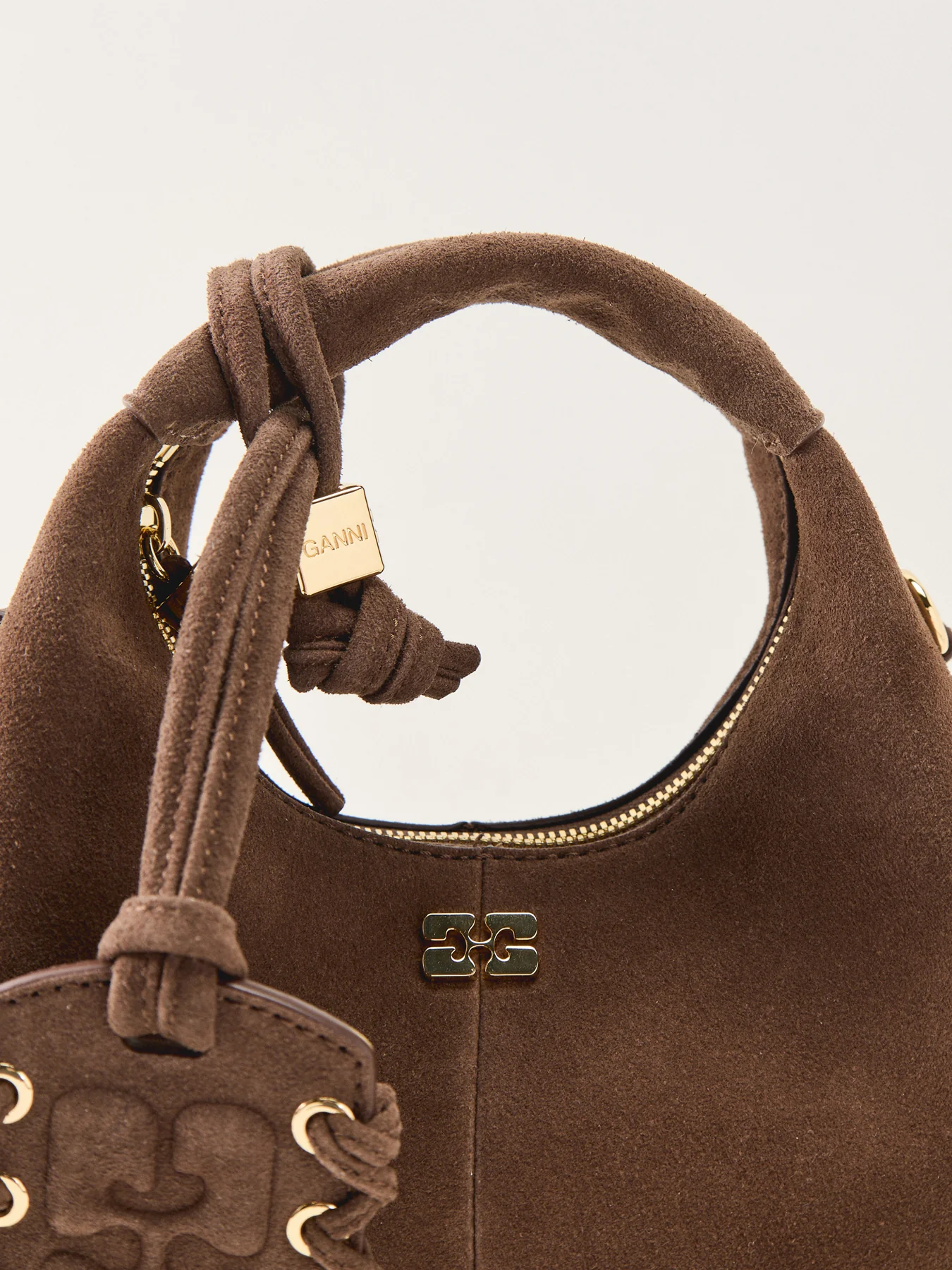 Hobo Mini Recycled Suede Pelinova Brown - Image 5