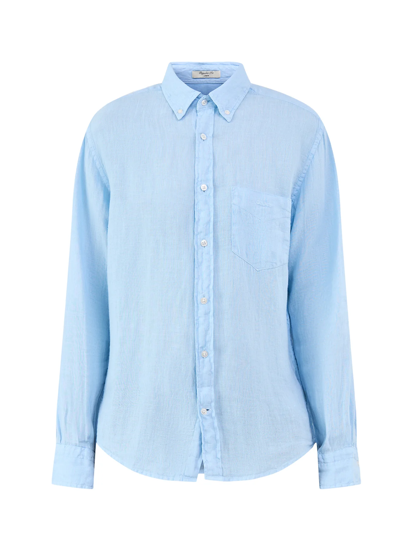 Garment Dyed Linen Shirt Blue