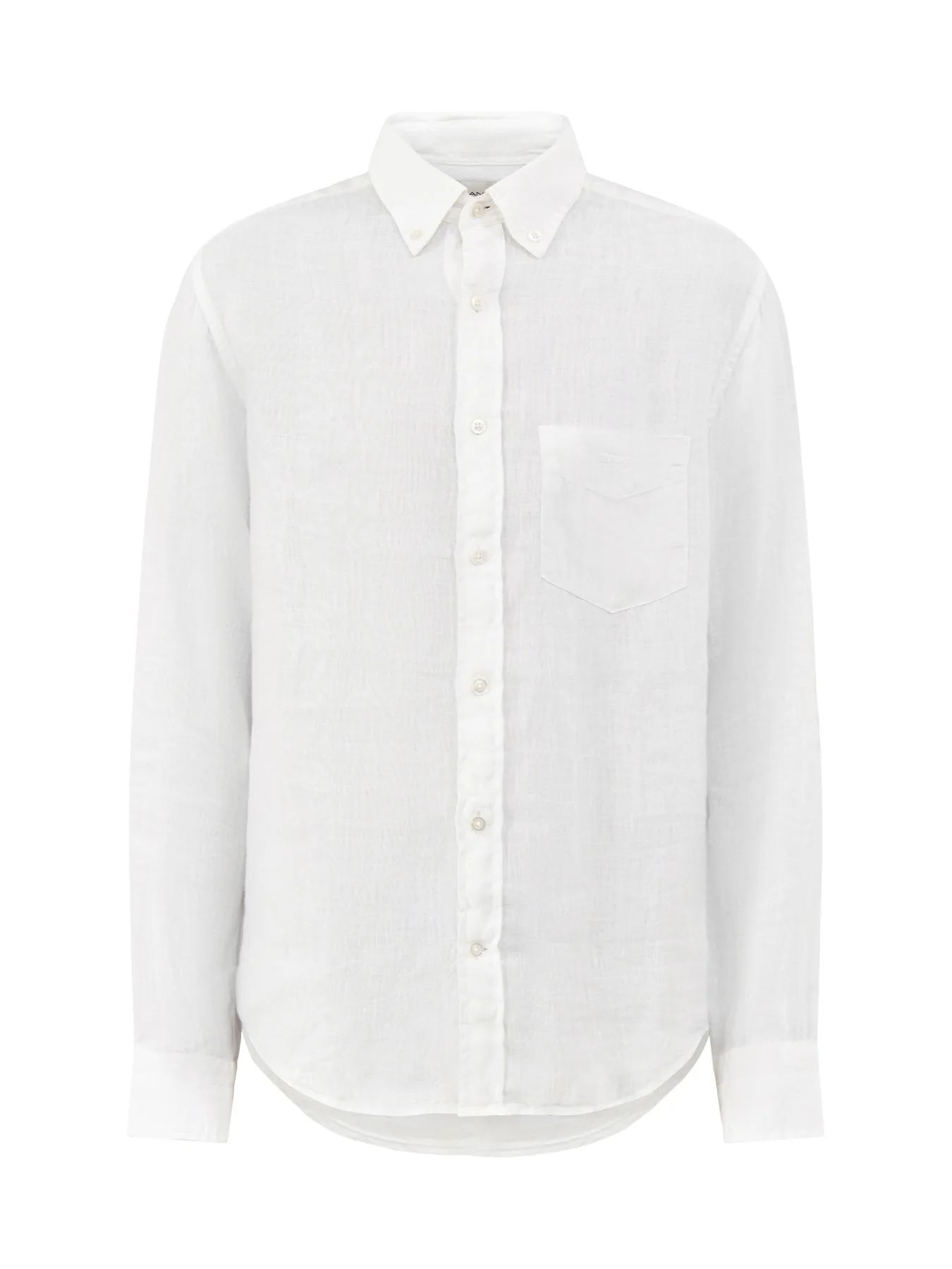 Garment Dyed Linen Shirt White