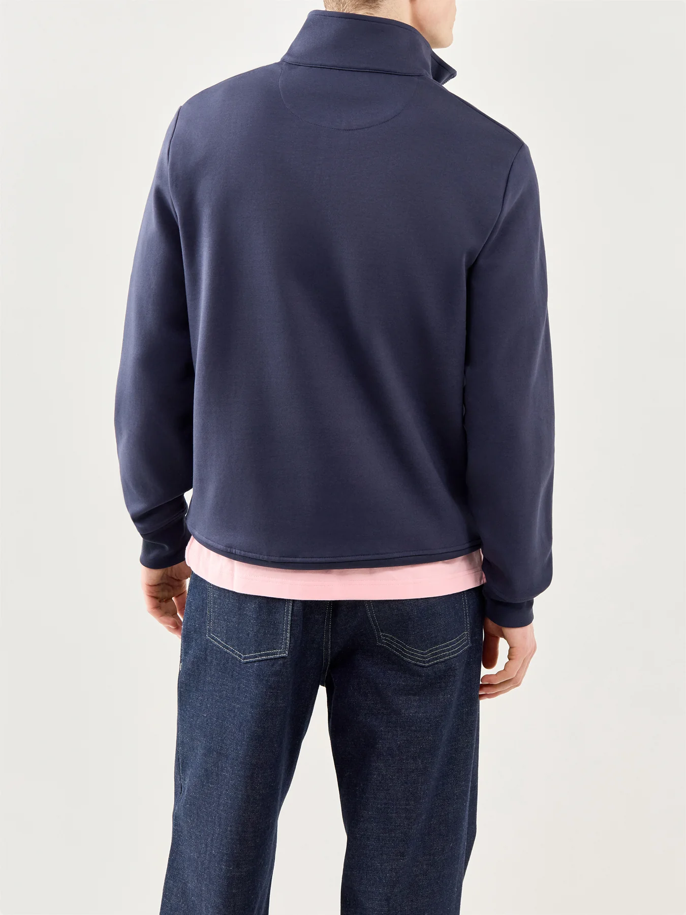 GANT Interlock Half Zip Sweatshirt Evening Blue - Image 5