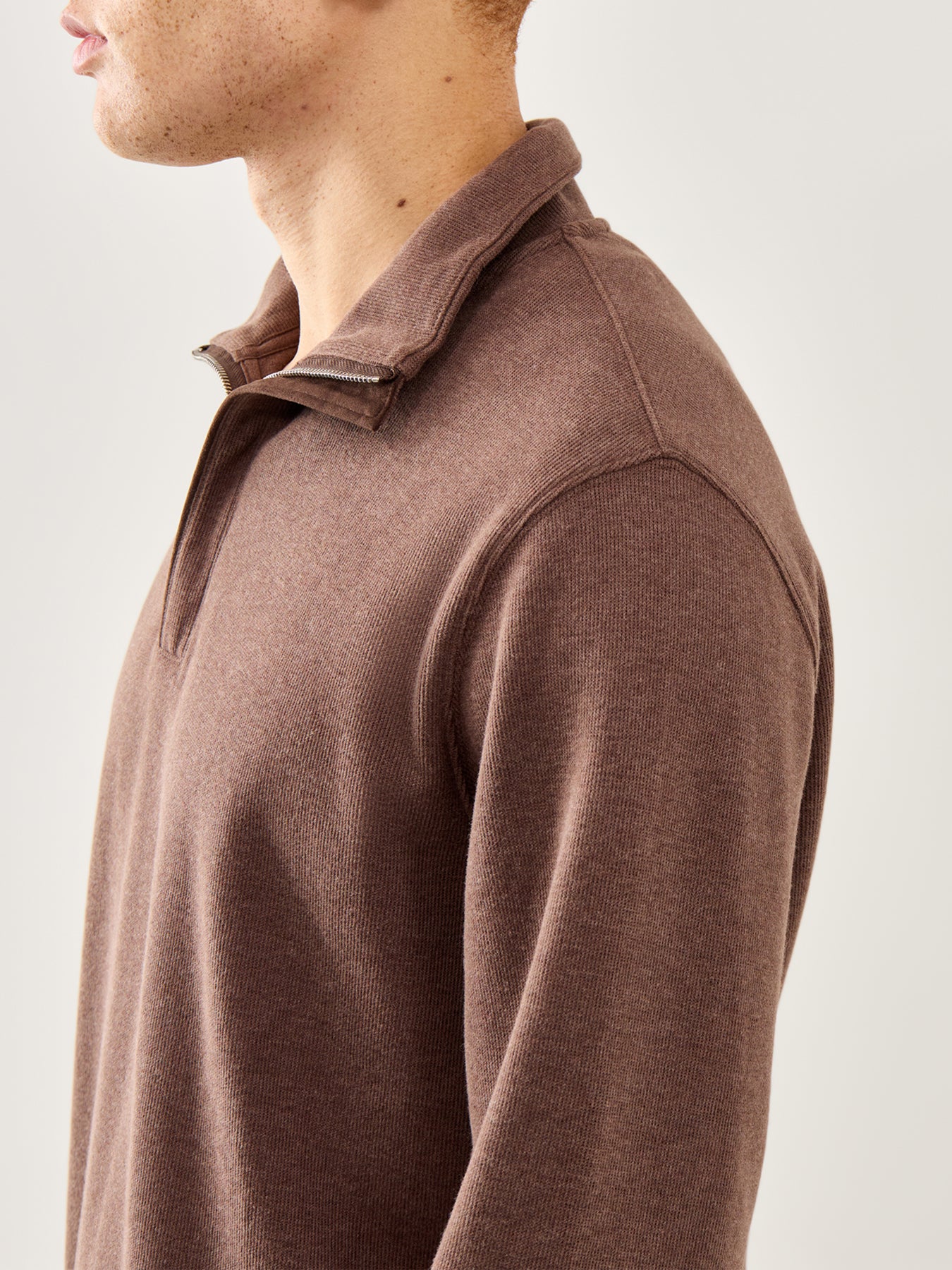 Light Sacker Half Zip Brown - Image 3