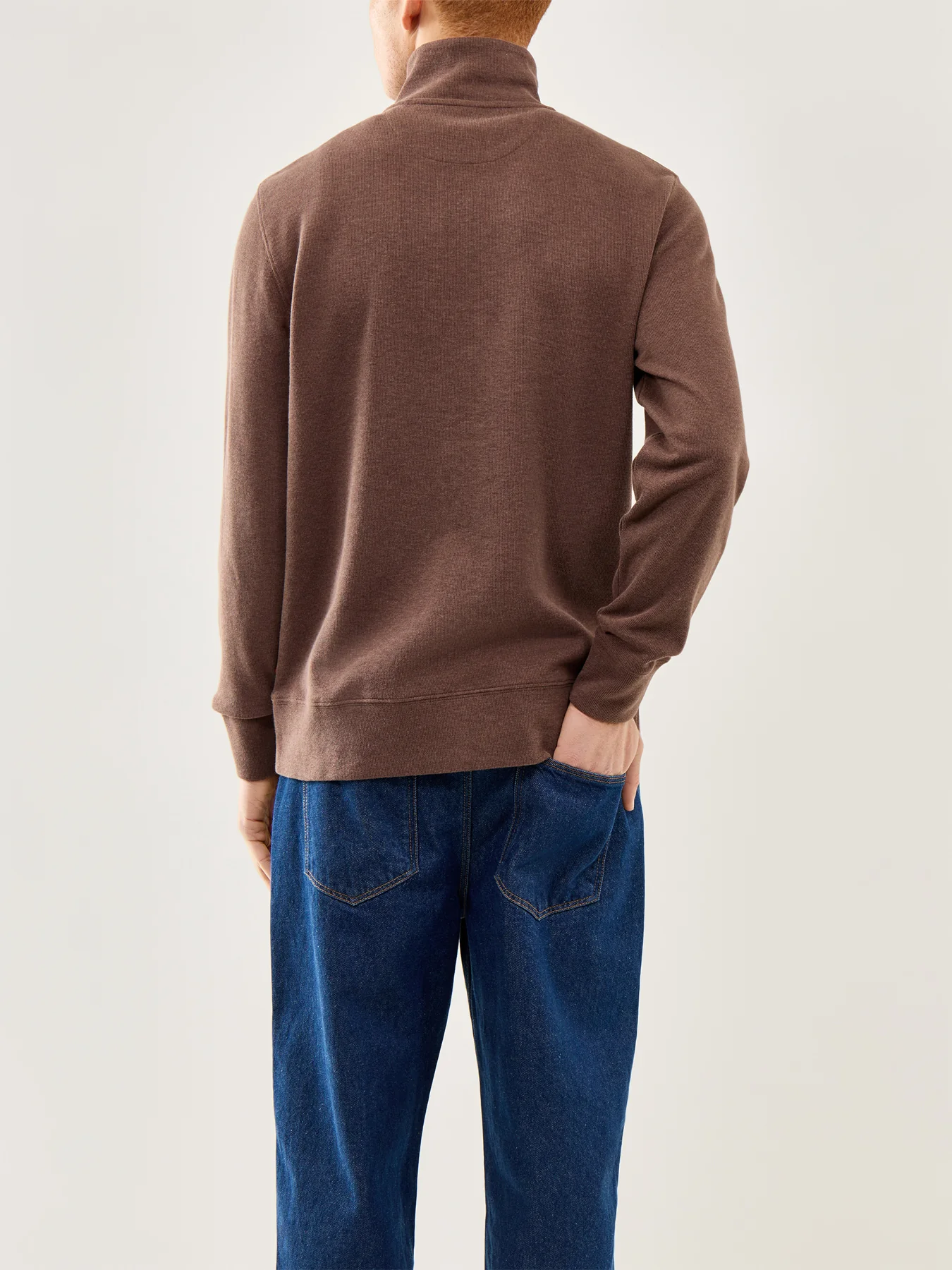 Light Sacker Half Zip Brown - Image 5