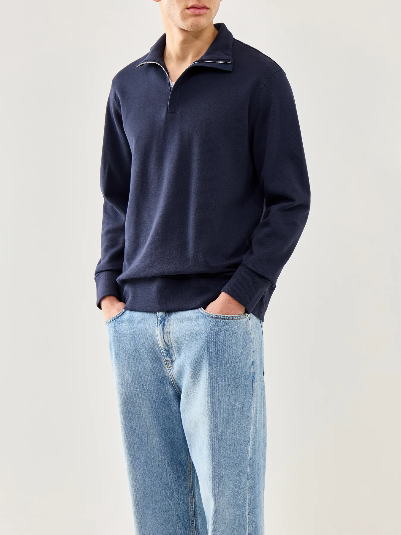 Light Sacker Half Zip Blue - Image 3