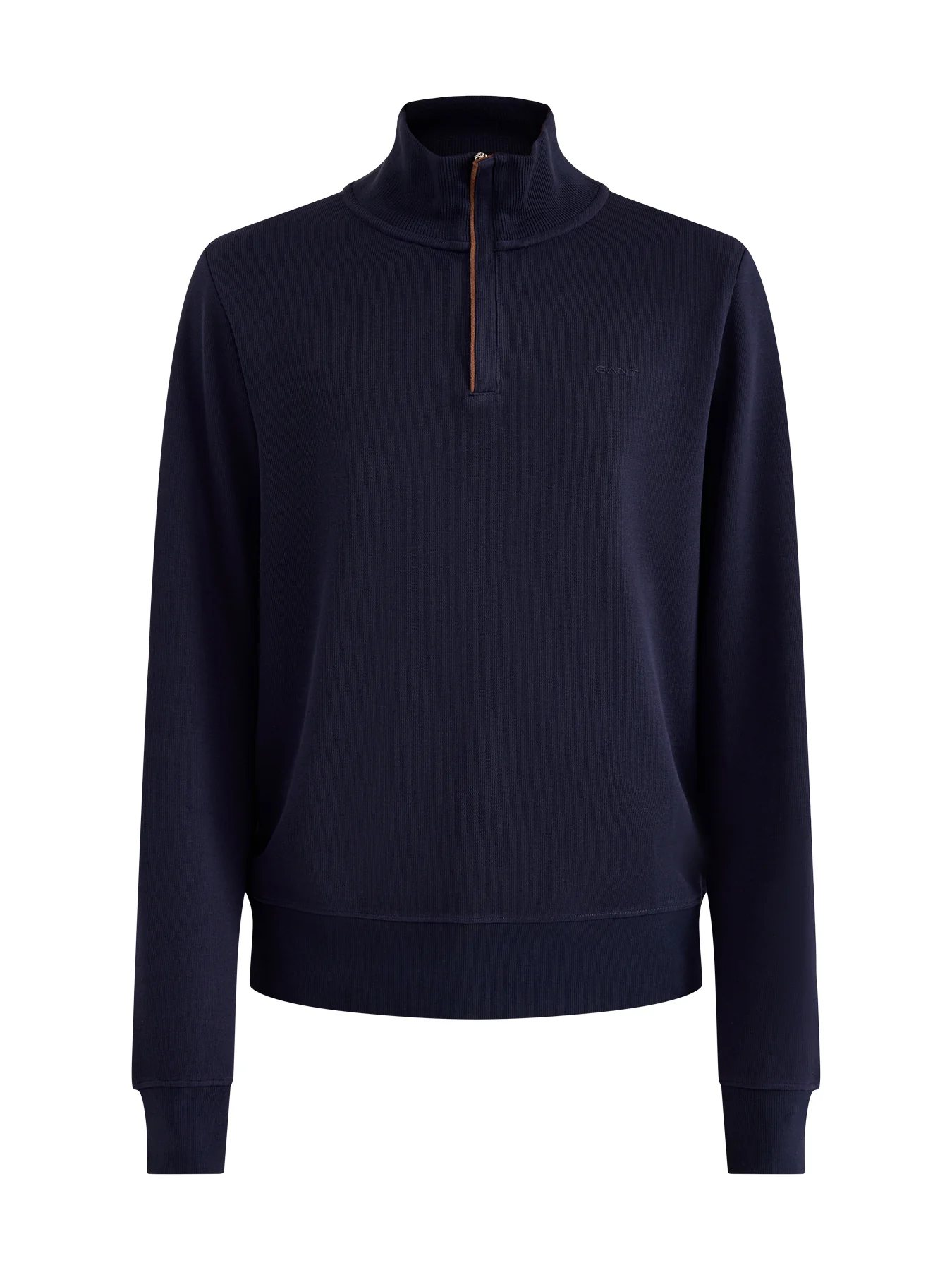Sacker Rib Cotton Half Zip Blue