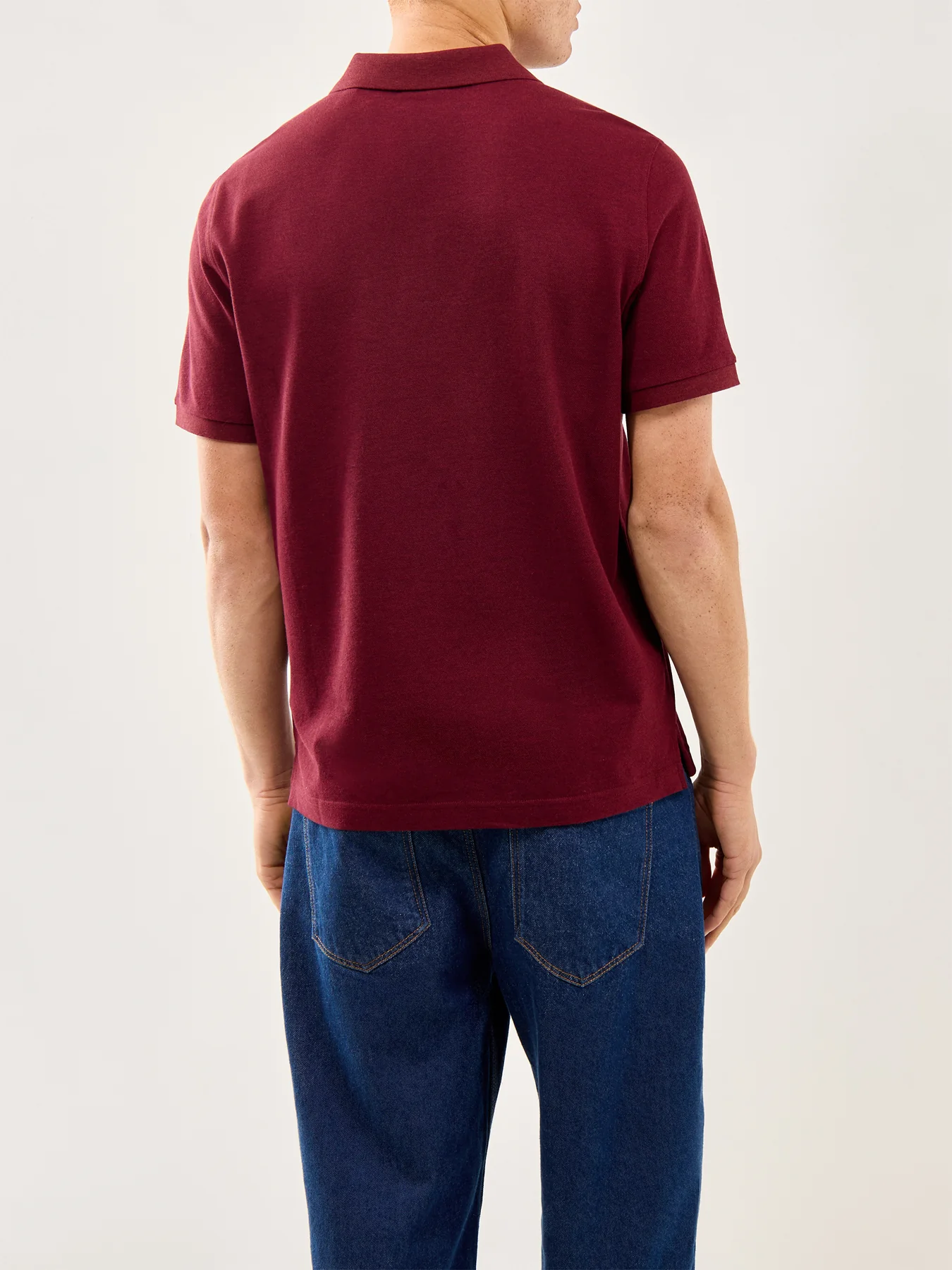 Shield Polo Top Bordeaux Melange - Image 5