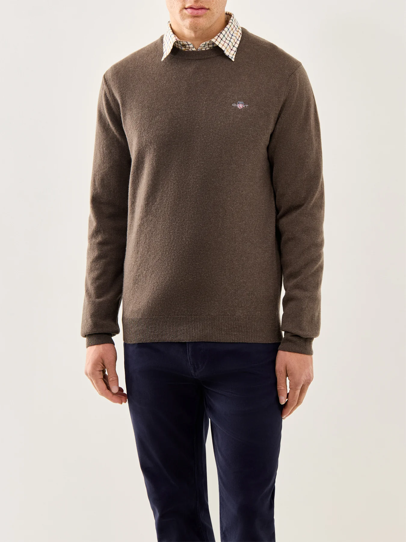 Superfine Lambswool Crew-Neck Jumper Seawood Melange - Image 4