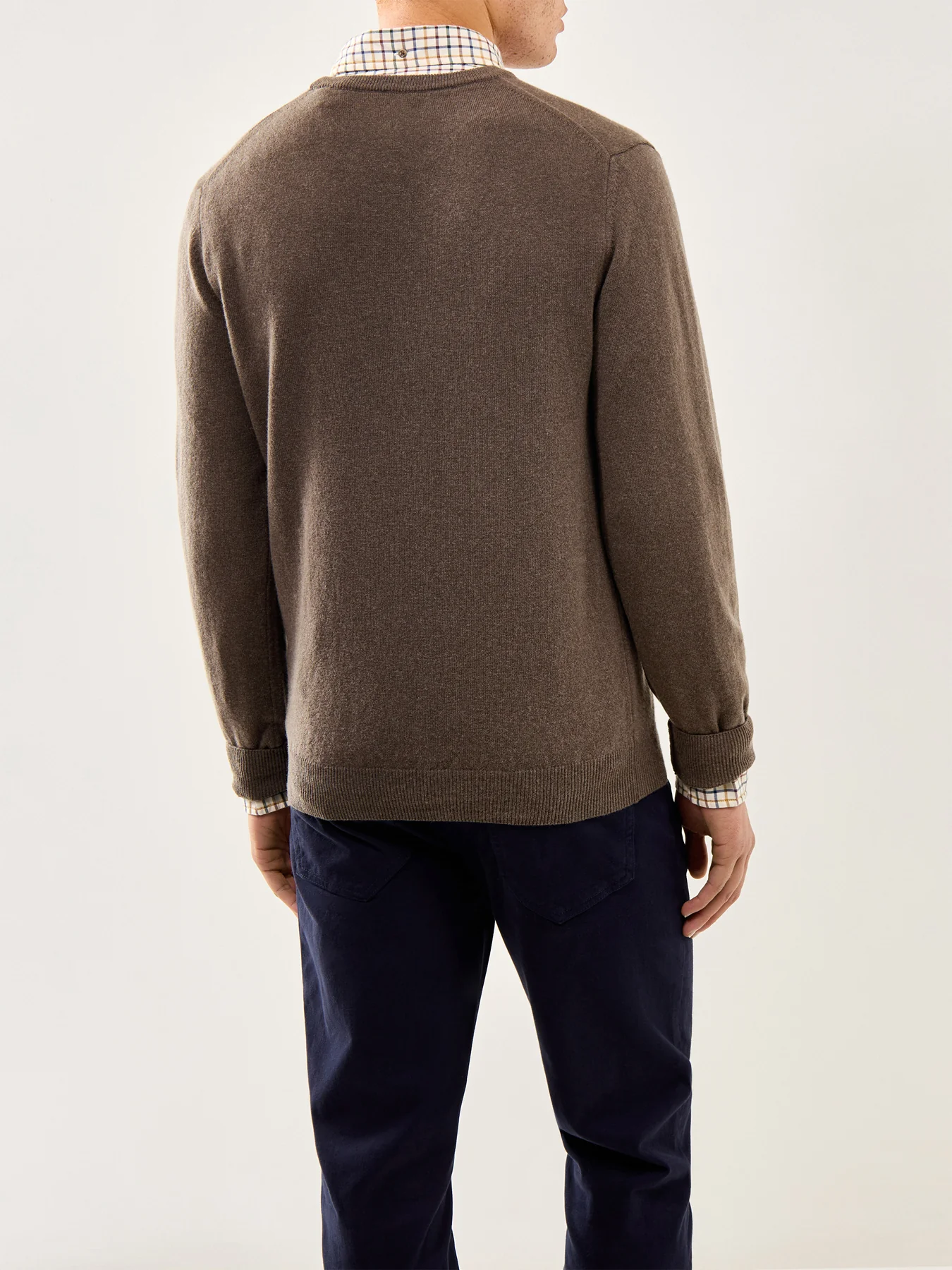 Superfine Lambswool Crew-Neck Jumper Seawood Melange - Image 5