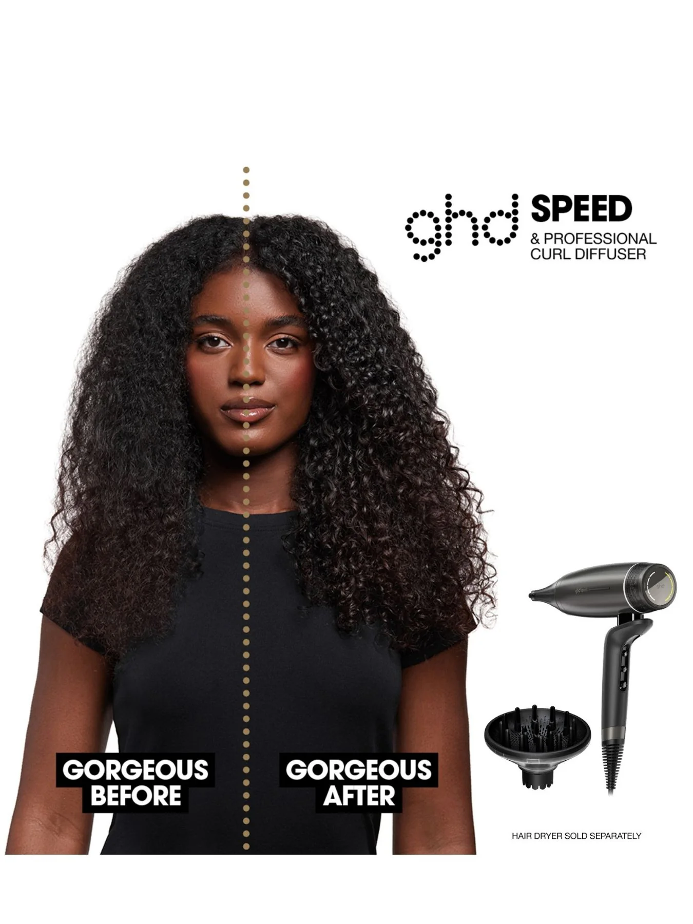 ghd Professional Curly Hair Diffuser - In Black - Image 2