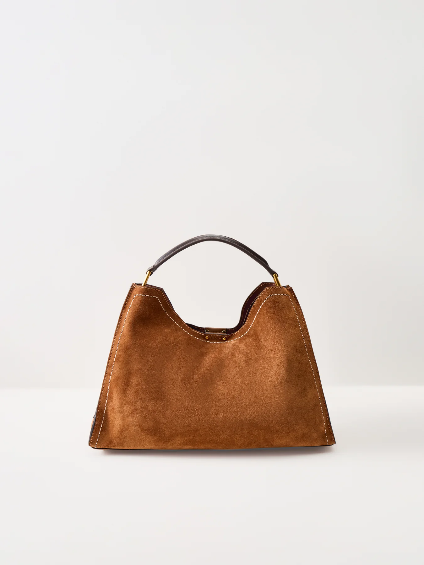 Aurora Large Top Handle Leather Tote Tan - Image 3