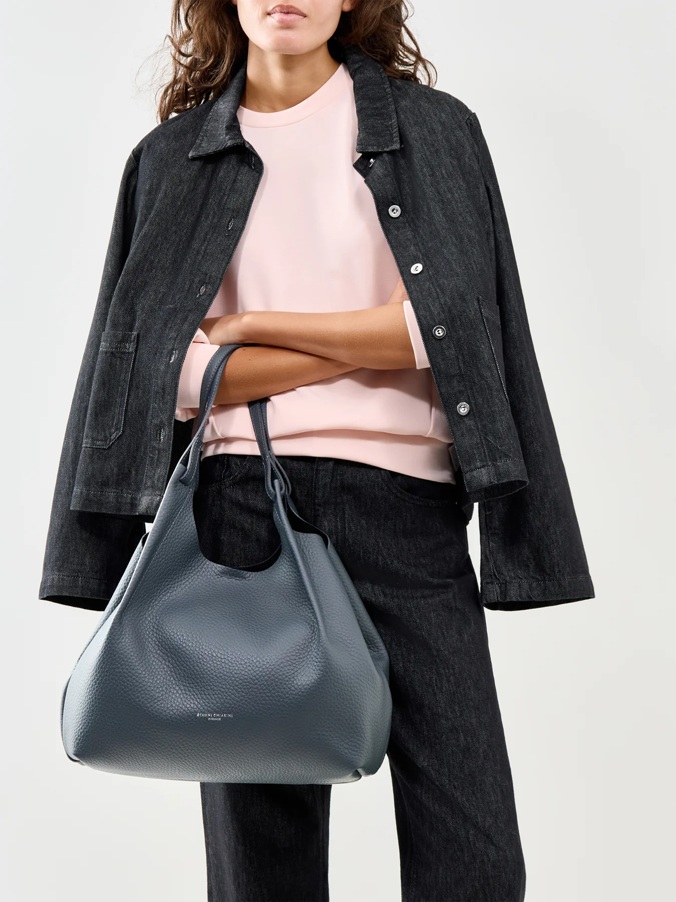 Dua Large Shoulder Tote Navy - Image 2