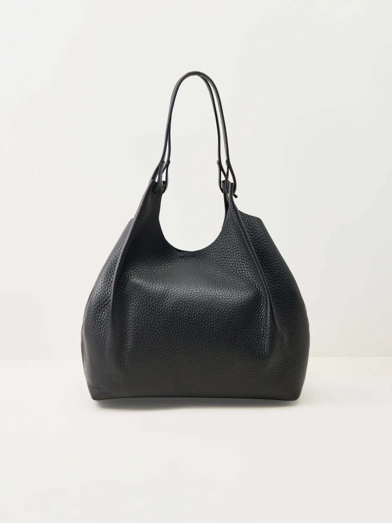 Dua Large Leather Shoulder Tote Black - Image 2
