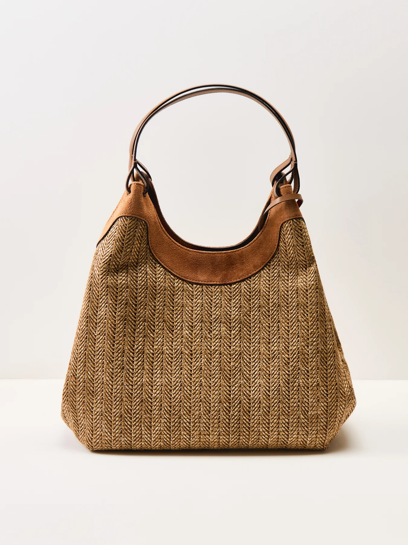 Dua L Straw Shoulder Tote Neutral - Image 3