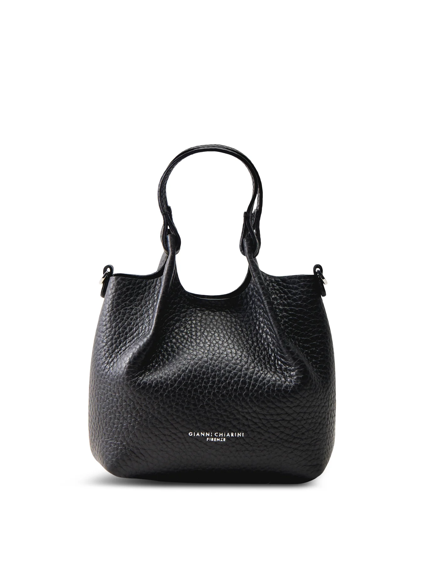 Dua Small Leather Crossbody Bag Black