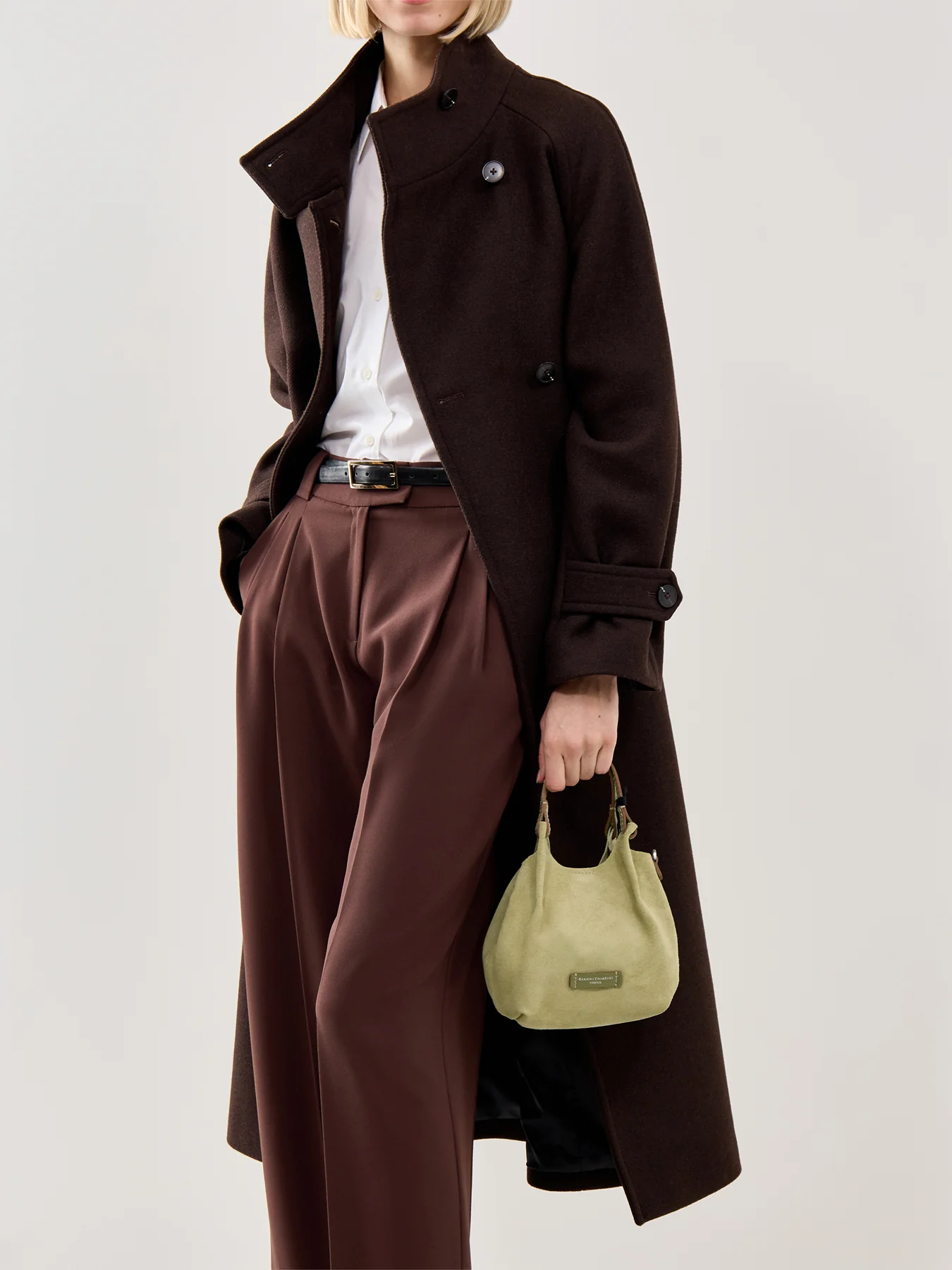 Dua S Suede Crossbody Bag Green - Image 2