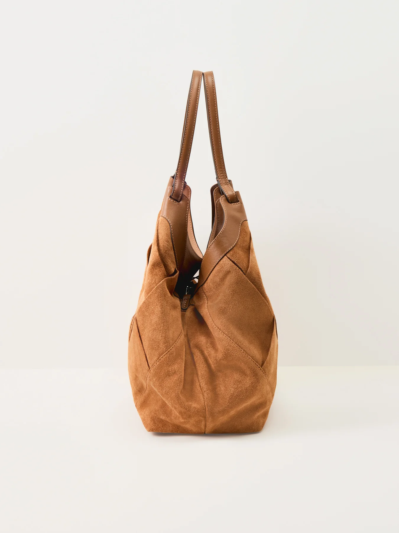Dua Suede Large Shoulder Tote Tan - Image 4