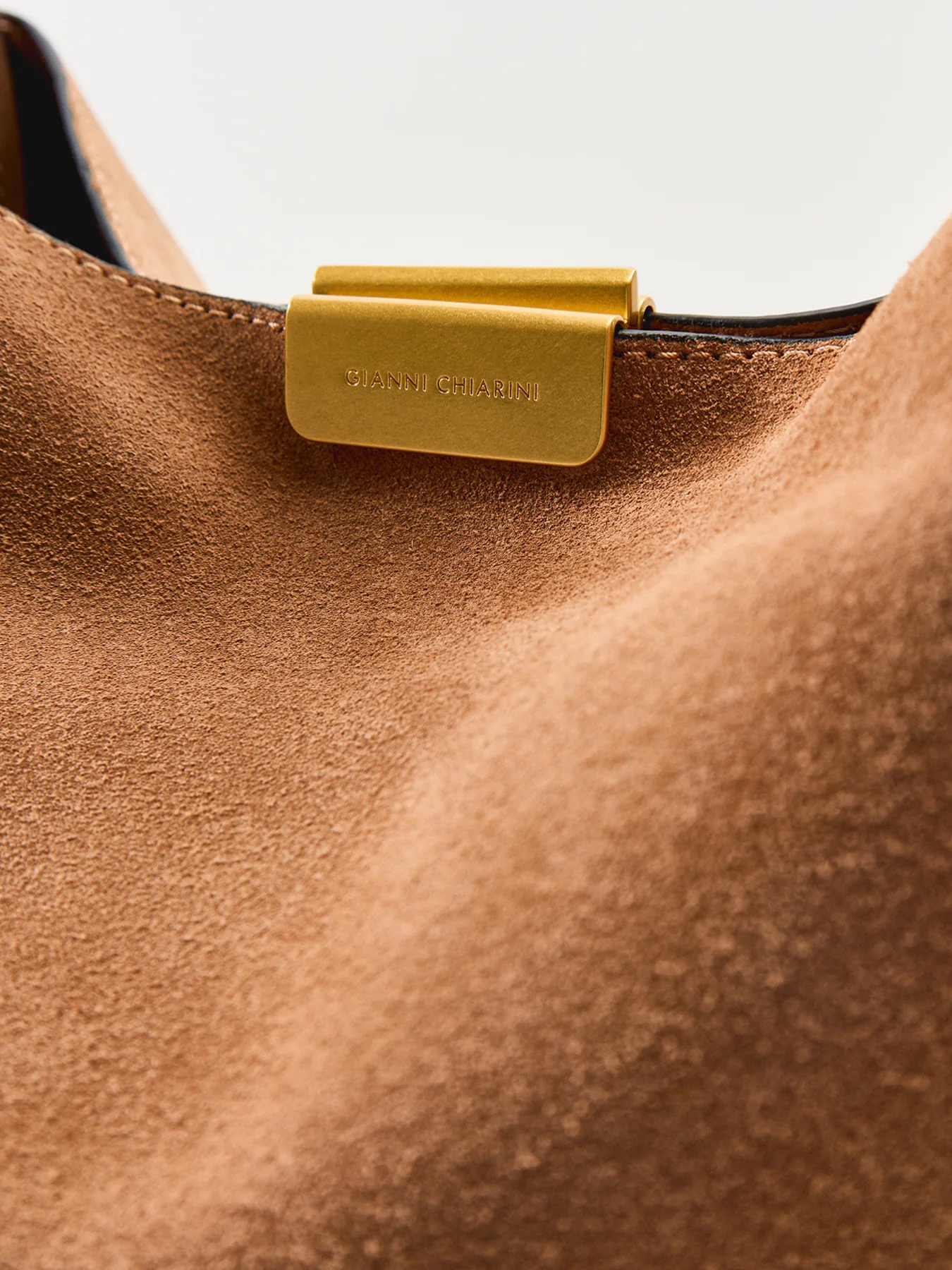 Slouch Leather Shoulder Tote Bag Brown - Image 5